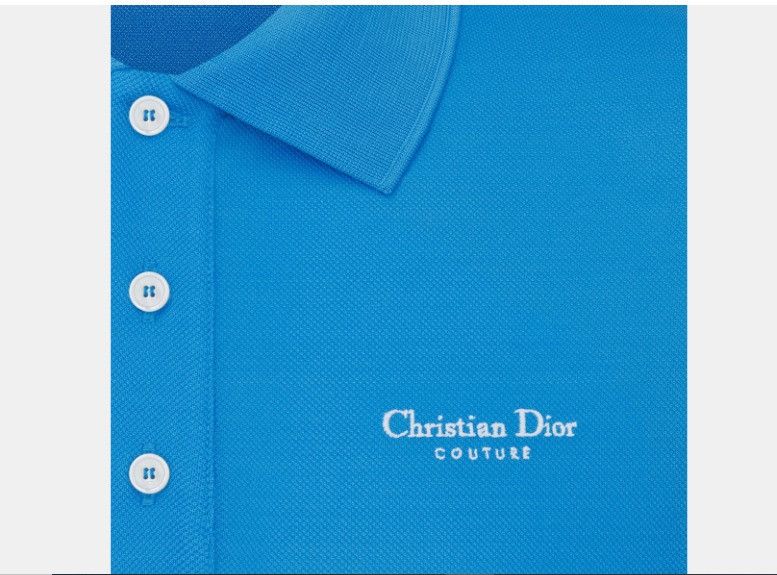Dior o1w1db10225 483J835A Couture Polo Shirt in Fluorescent Blue Size US S / EU 44-46 / 1 - 3 Thumbnail