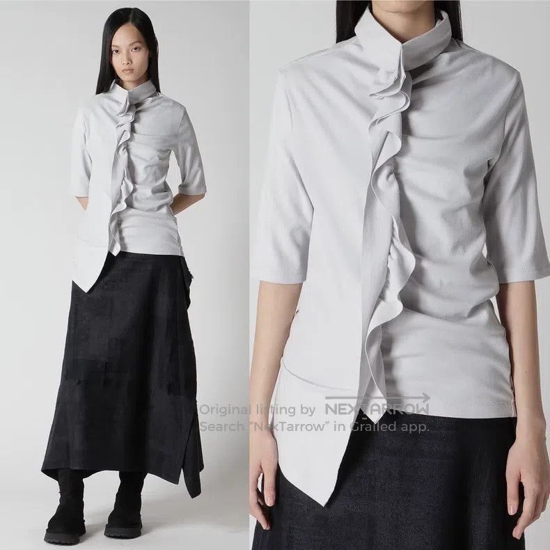 Yohji Yamamoto Yohji Yamamoto Asymmetrical twist shirt Size XS / US 0-2 / IT 36-38 - 1 Thumbnail