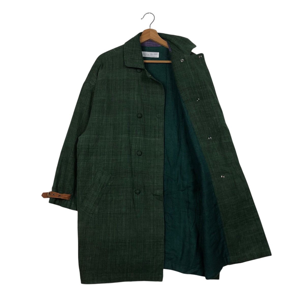 Issey Miyake 📌Rich Green Vintage Jacket Comme Se Soir Buckle Size US M / EU 48-50 / 2 - 13 Thumbnail