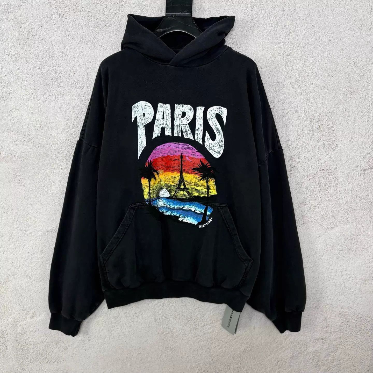 Balenciaga Balenciaga Eiffel Tower Graphic Hoodie 0079 | Grailed