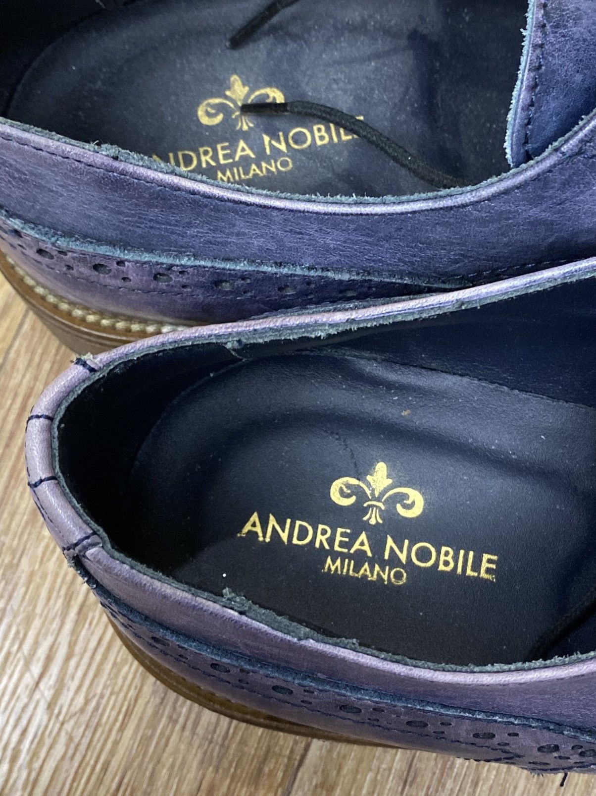 Other Andrea Nobile Italian Luxury Oxford Shoes Beautiful Patina Size US 11 / EU 44 - 6 Thumbnail