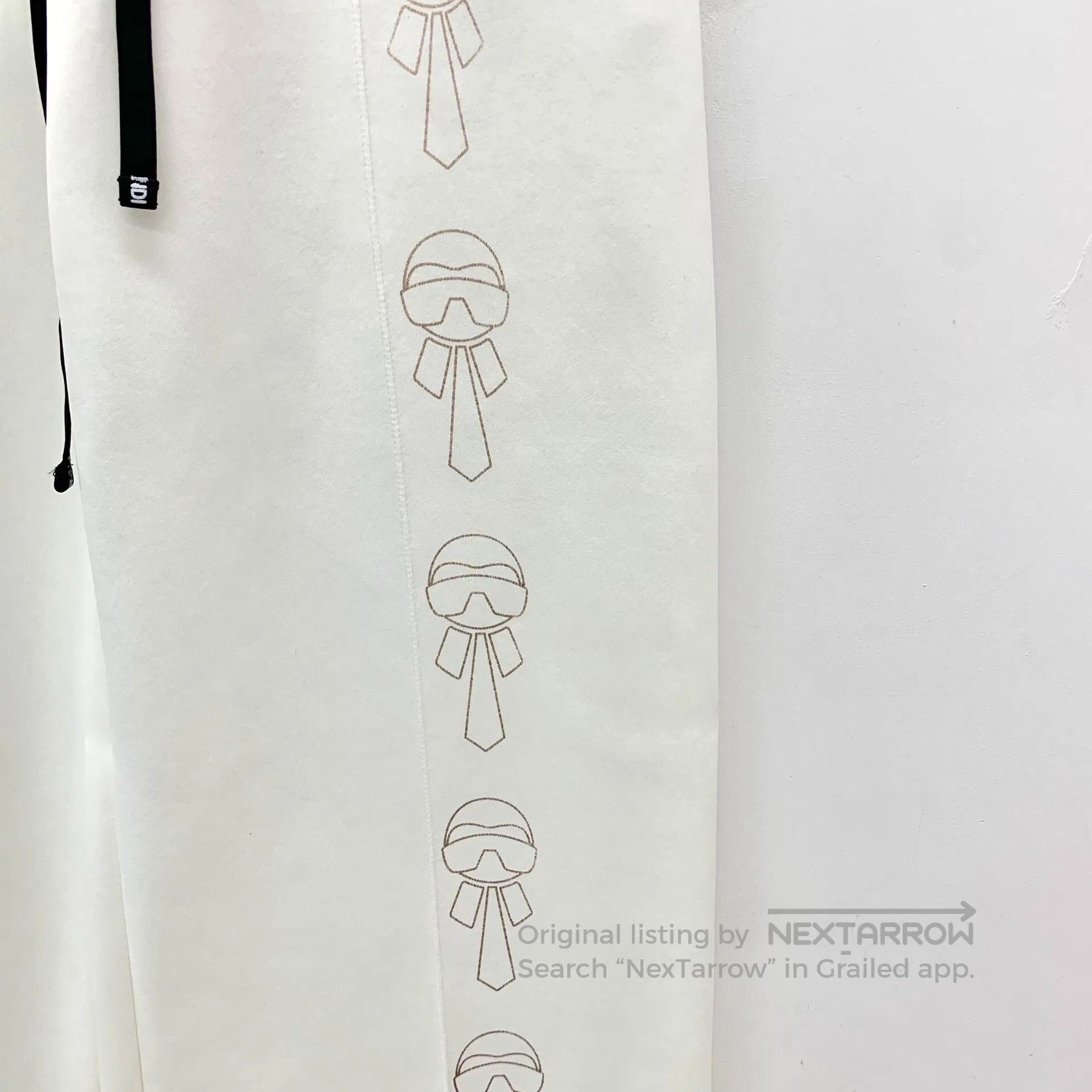 Fendi FENDI White La Vie En Rose Pattern Printed Drawstring Casu Size US 38 / EU 54 - 4 Thumbnail