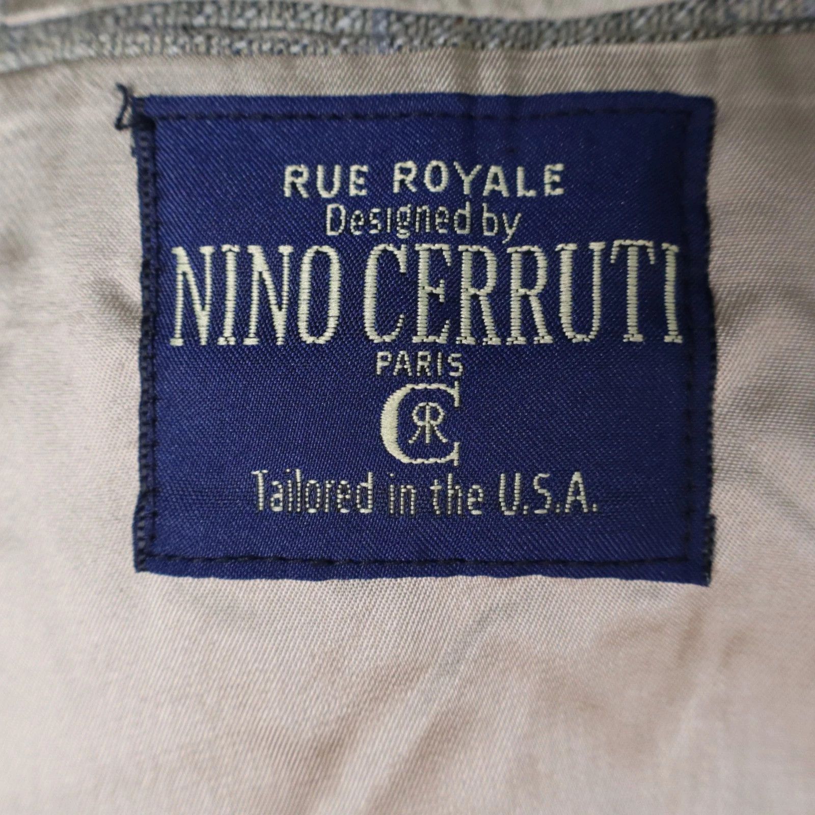 Other Nino Cerruti Double Breasted Blazer Tan Windowpane Wool 42R Size 42R - 8 Thumbnail