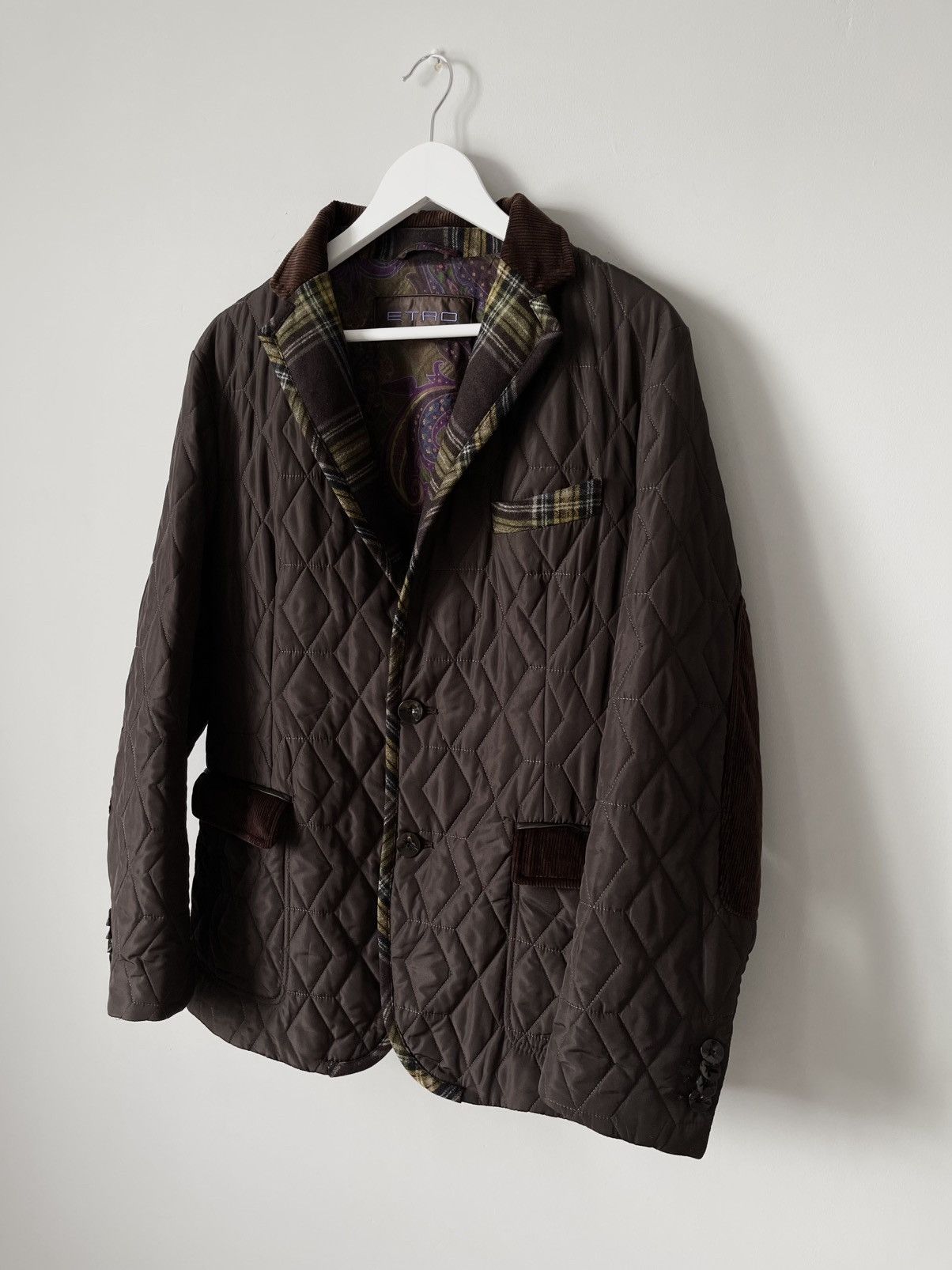 Etro Etro Milano Paisley Brown Quilted Blazer Jacket Coat Size US L / EU 52-54 / 3 - 3 Thumbnail