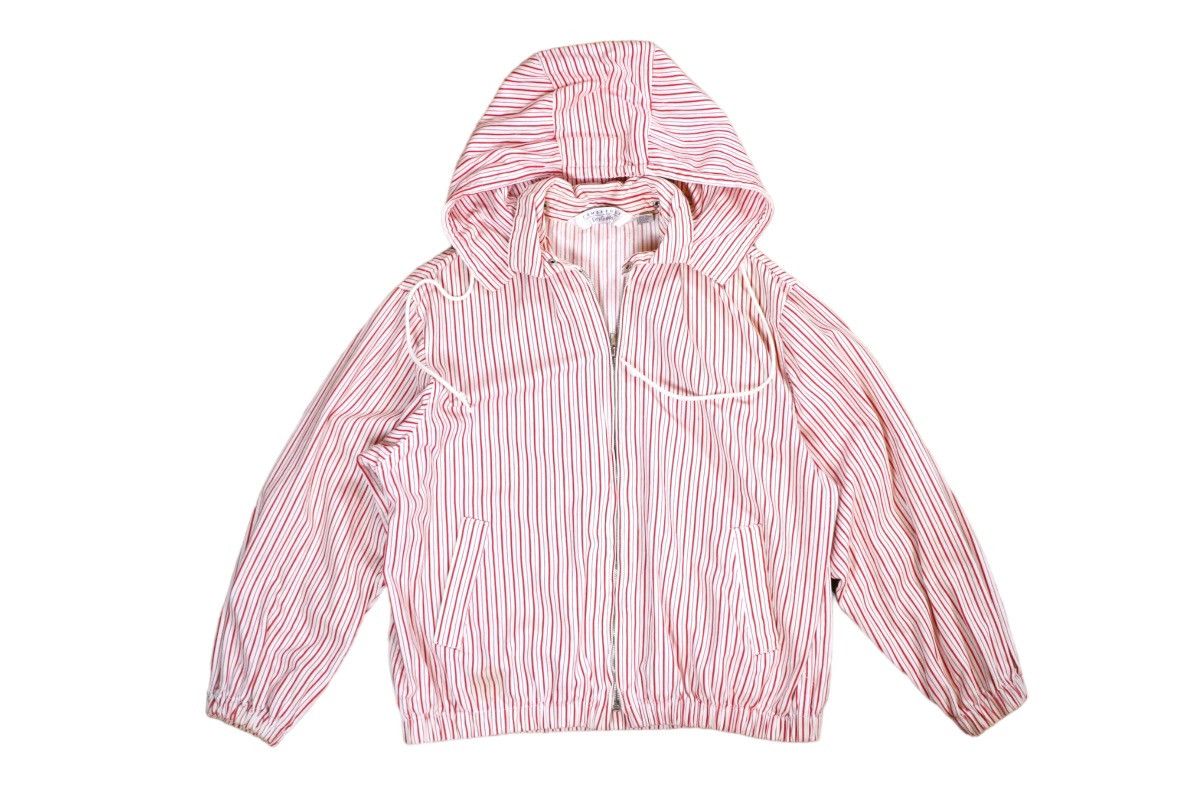 image of Cambridge Satchel Company Cambridge Brand Vintage Jacket Hoodie in Red/White, Men's (Size Small)
