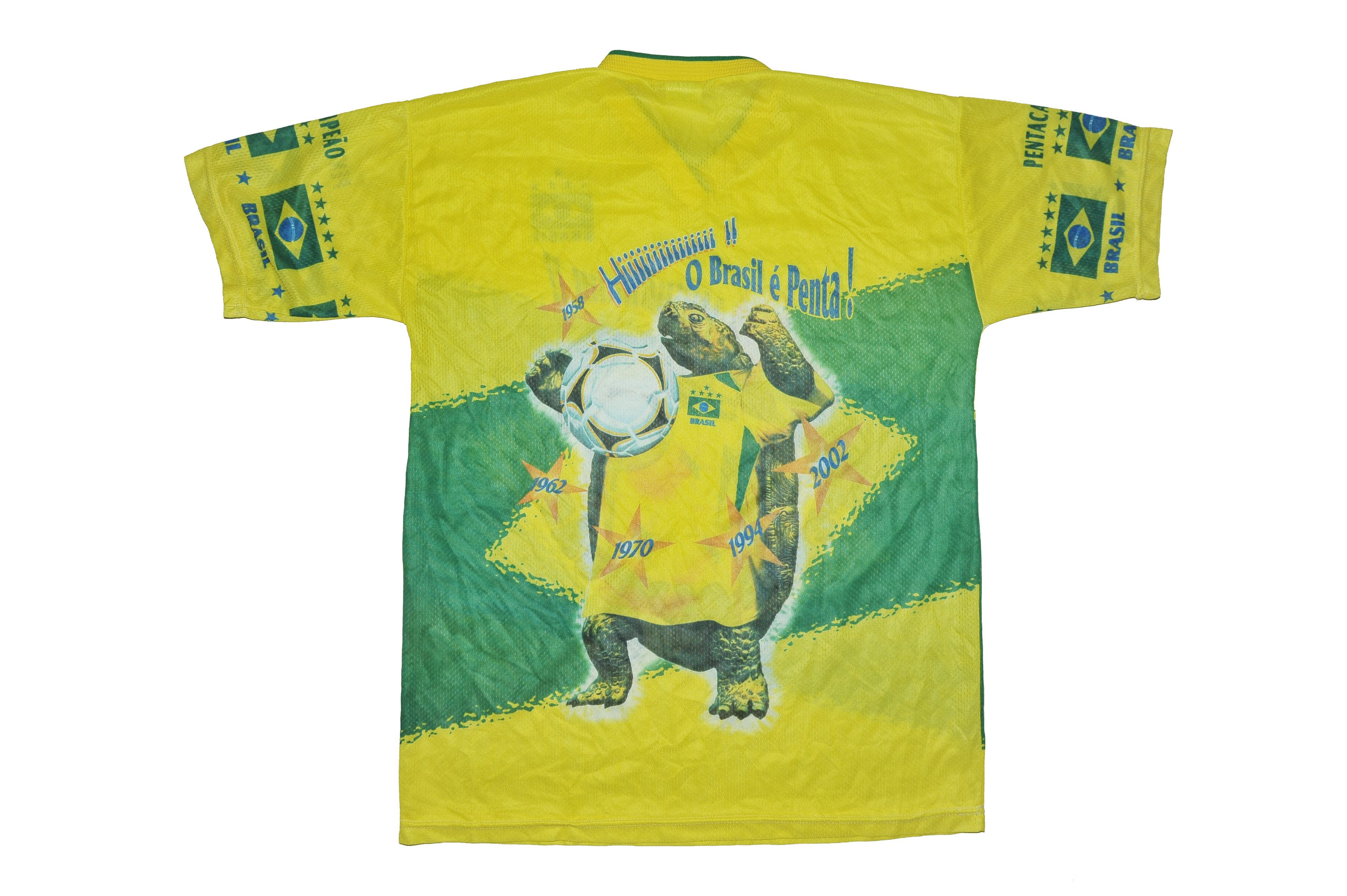 Other Vintage 2002 Penta Campeao Brazil Jersey Size US XL / EU 56 / 4 - 2 Thumbnail