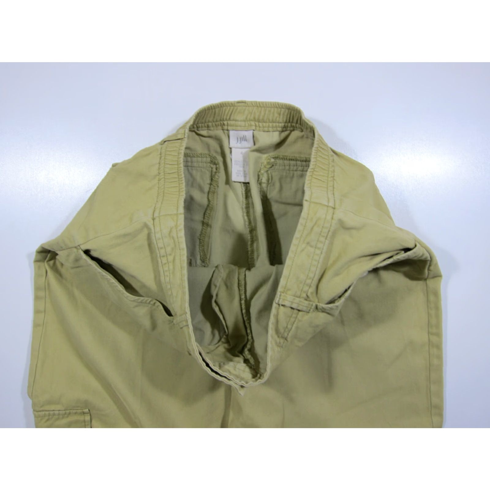 J. Jill J.Jill 100% Cotton Yellow Mustard High Rise Wide Leg Cargo Pant Women 6/Medium Size 32" / US 10 / IT 46 - 5 Thumbnail