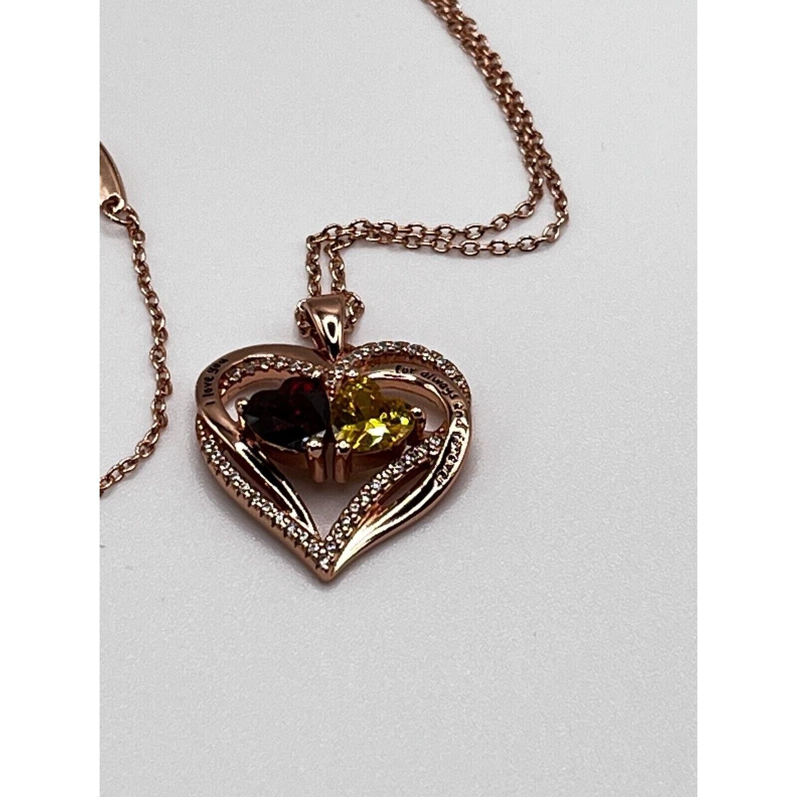 The Unbranded Brand .925 Sterling Ruby & Citrine Mother W Rose Gold Plating Size ONE SIZE - 3 Thumbnail