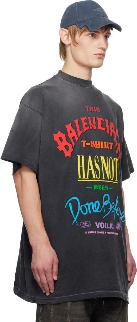 Balenciaga o1s1wg110326 Not Been Done T-Shirt Oversized in Grey Size US M / EU 48-50 / 2 - 2 Thumbnail