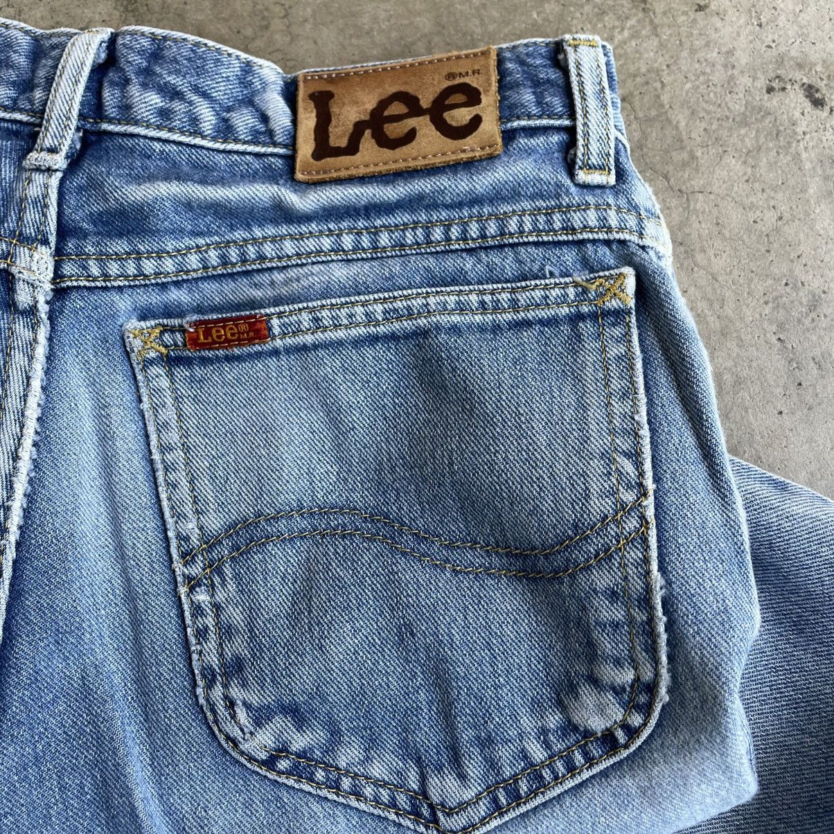 Lee 🔥Vintage Lee Stoned Washed Distress Denim Jeans Size US 27 - 10 Thumbnail