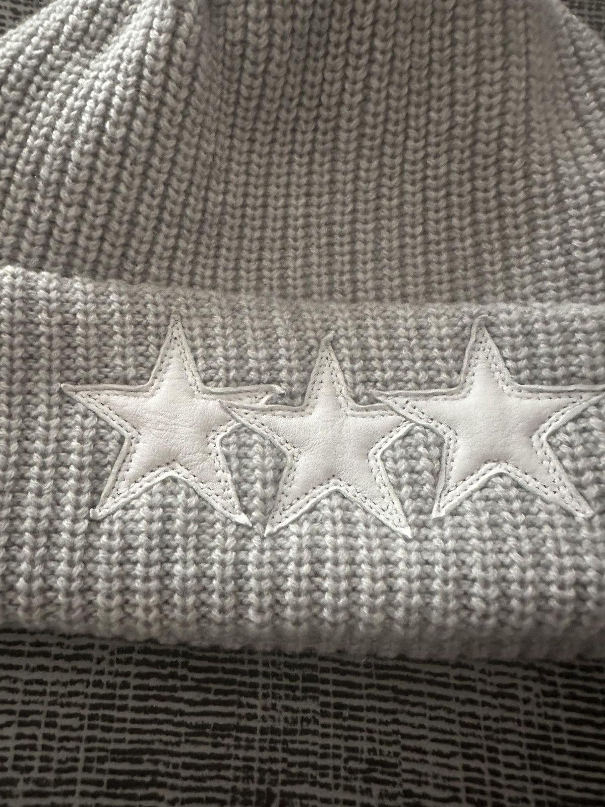 Chrome Hearts Chrome Hearts Gray Cashmere Leather Stars Beanie Size ONE SIZE - 4 Thumbnail