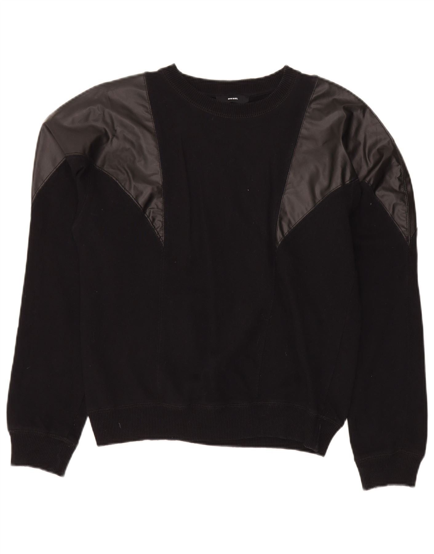 Diesel Womens Sweatshirt Jumper UK 14 Medium Black Cotton Size M / US 6-8 / IT 42-44 - 1 Thumbnail