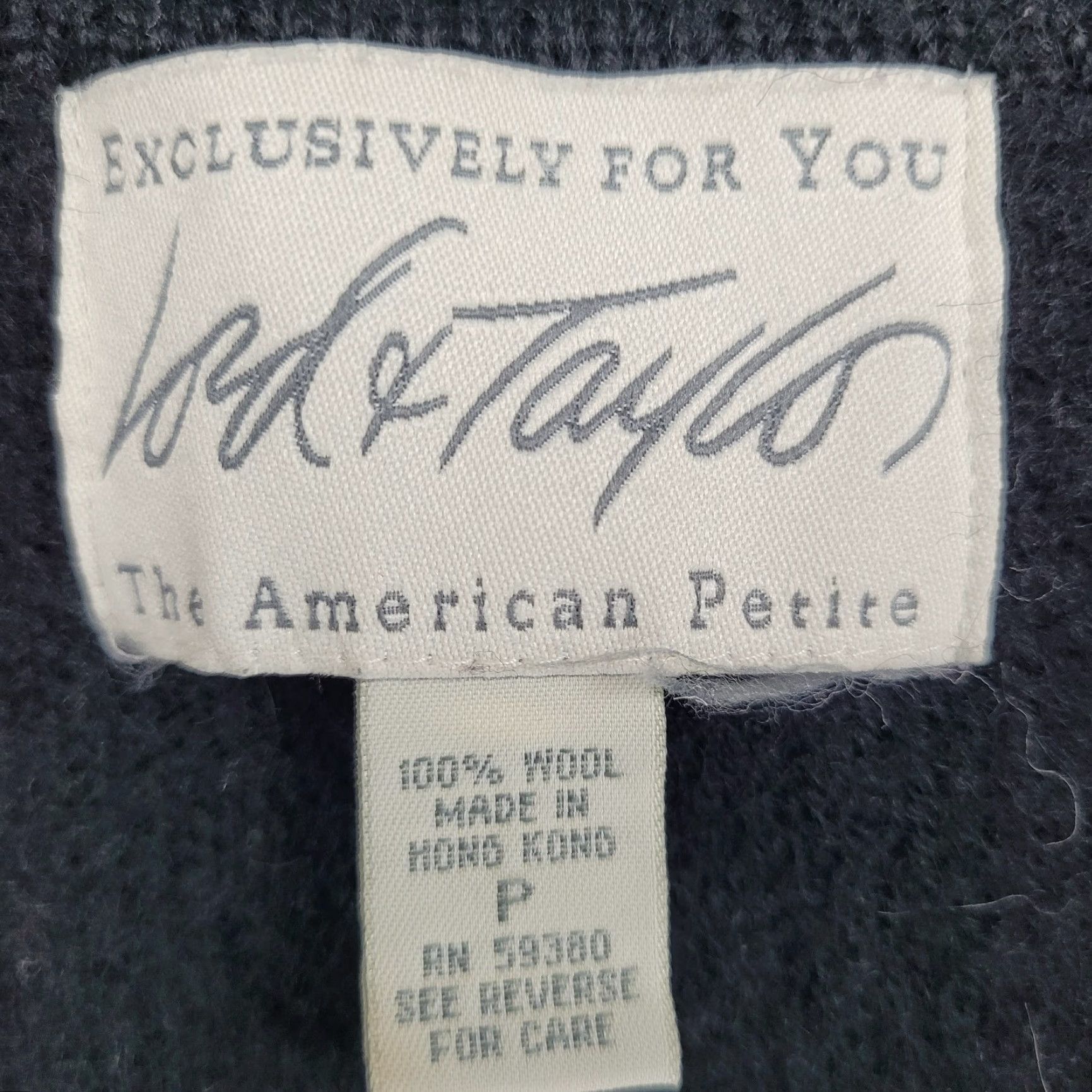 Lord & Taylor LORD & TAYLOR Black 100% Wool Jacket PM Petites Collared Pockets Classic Womens Size M / US 6-8 / IT 42-44 - 3 Thumbnail