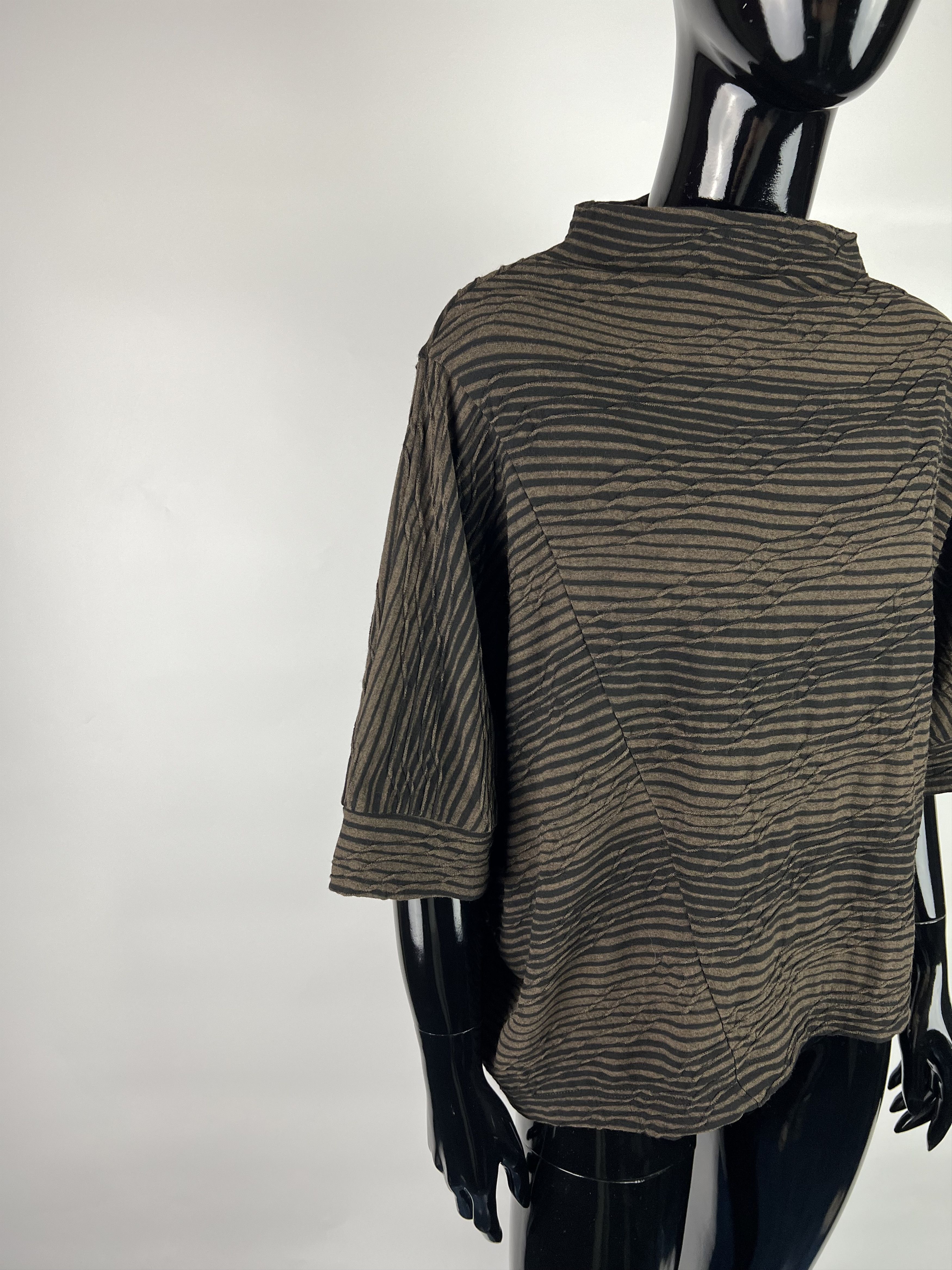 Designer OSKA Asymmetrical Striped Top Blouse Size 2 Size M / US 6-8 / IT 42-44 - 5 Thumbnail