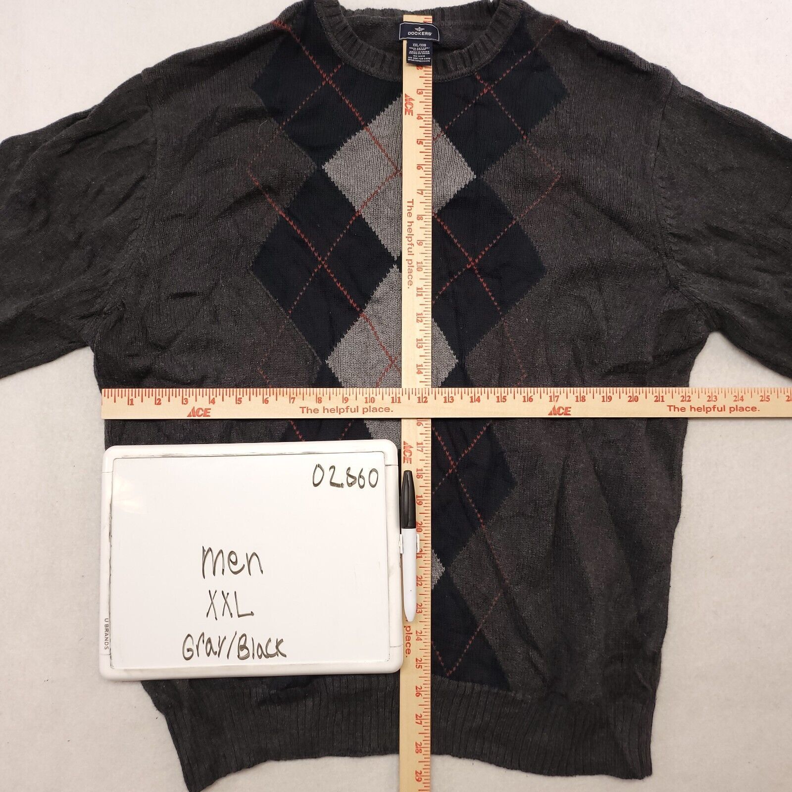 Dockers Dockers Long Sleeve Pullover Sweater Men Size 2XL Gray Black Size US XXL / EU 58 / 5 - 6 Thumbnail