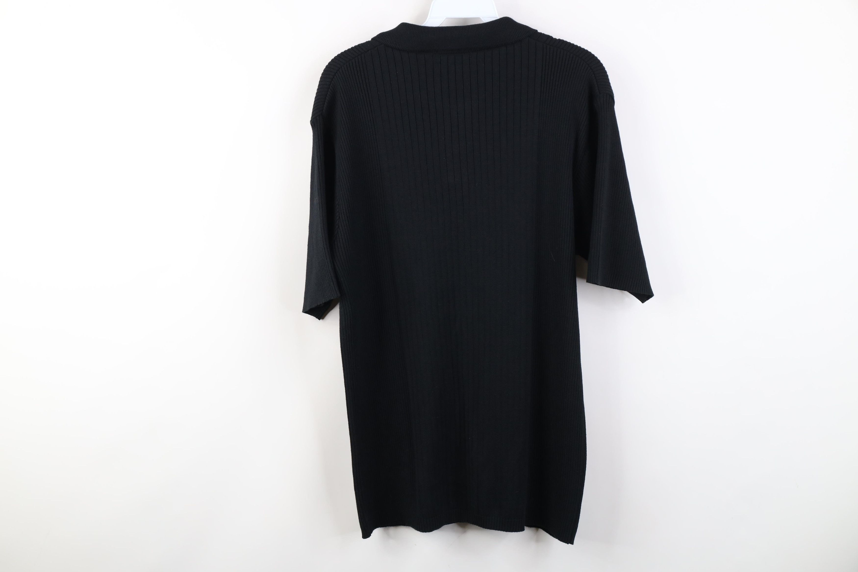 Vintage Vintage 90s Y2K Rockabilly Ribbed Knit Collared Polo Shirt Size US M / EU 48-50 / 2 - 9 Thumbnail