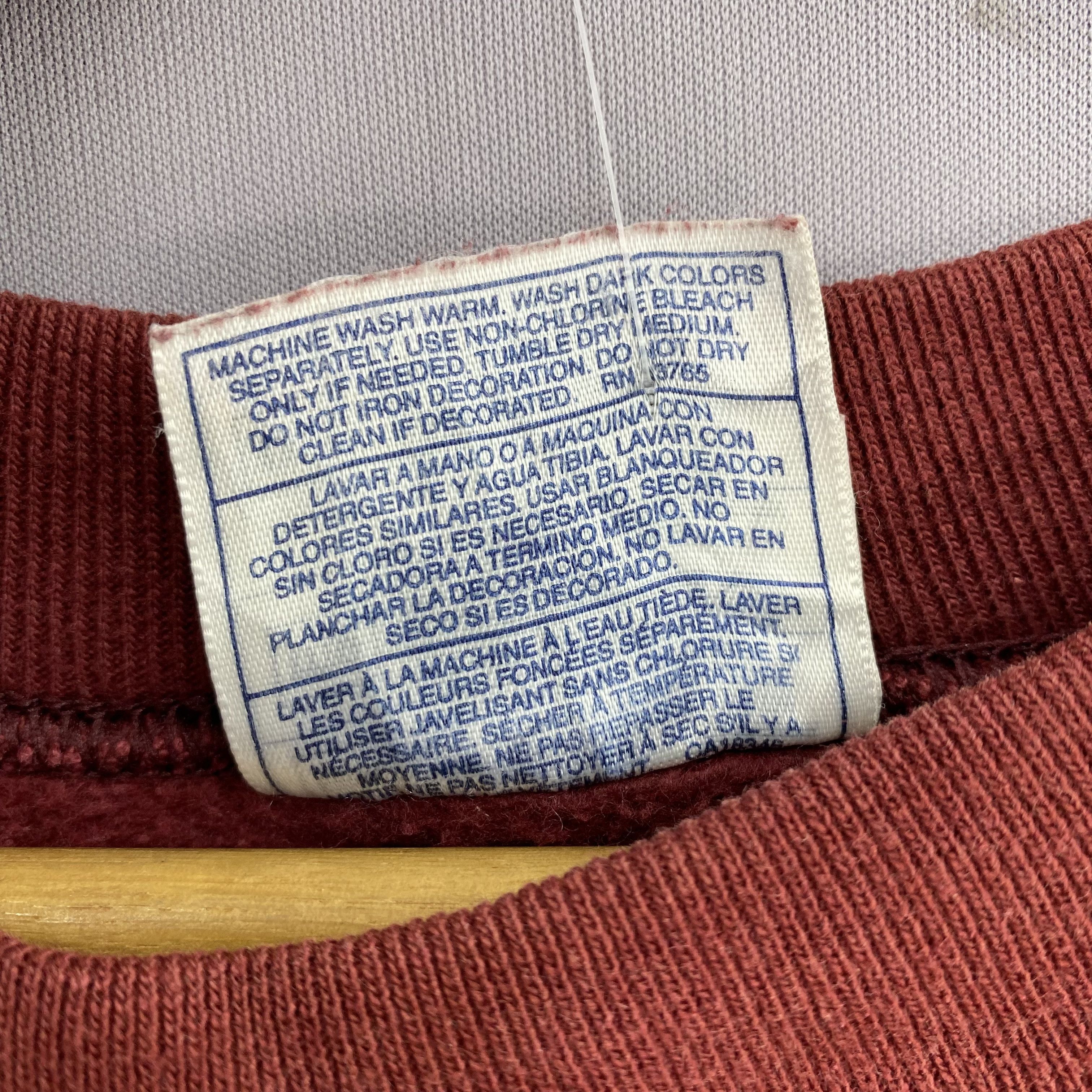 Vintage Vintage 90s Bleached Fruit Of The Loom Pullover Sweatshirt Size US XXL / EU 58 / 5 - 10 Thumbnail