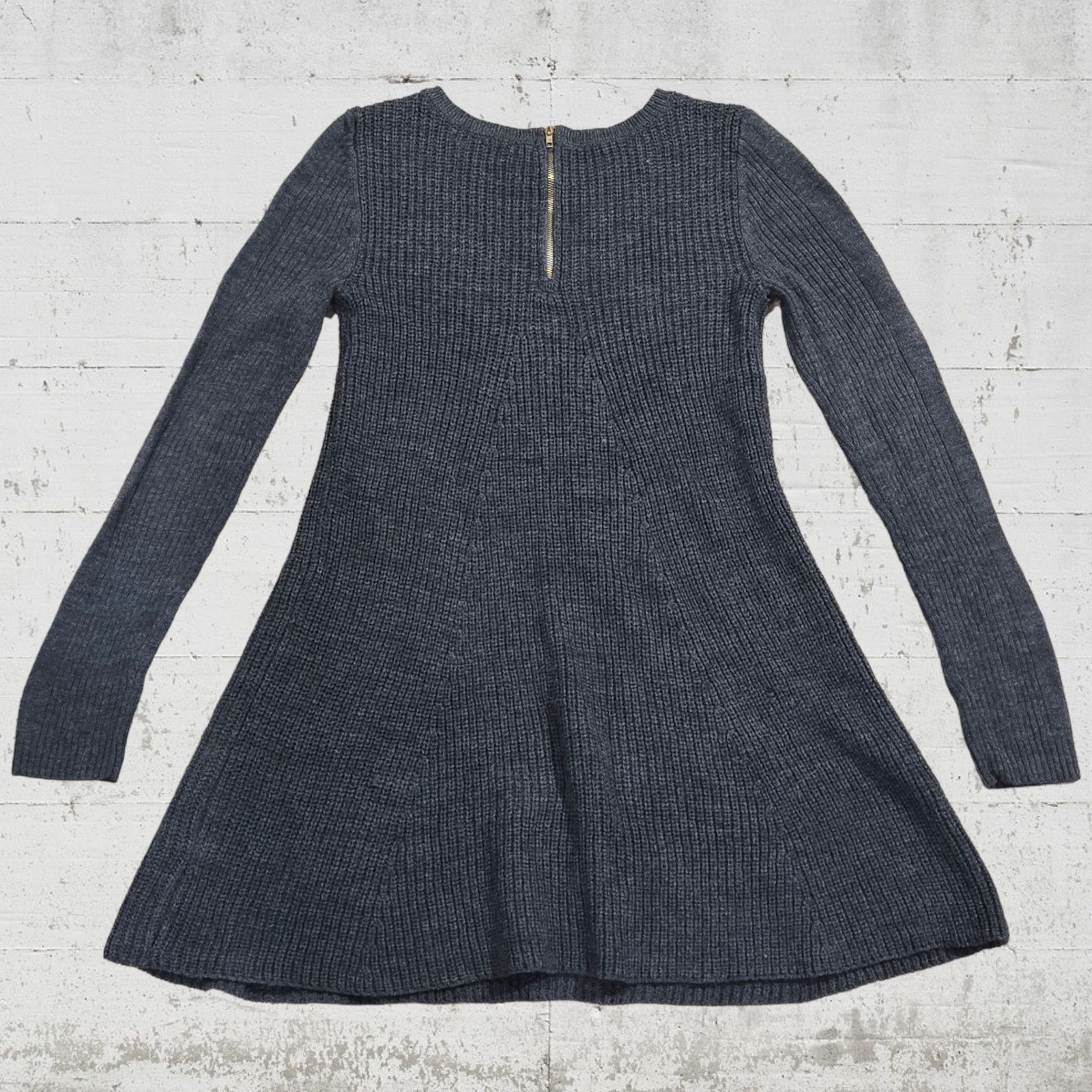 Other Gray Knit Crewneck Mini Flared Sweater Dress Size Small Size S / US 4 / IT 40 - 9 Thumbnail