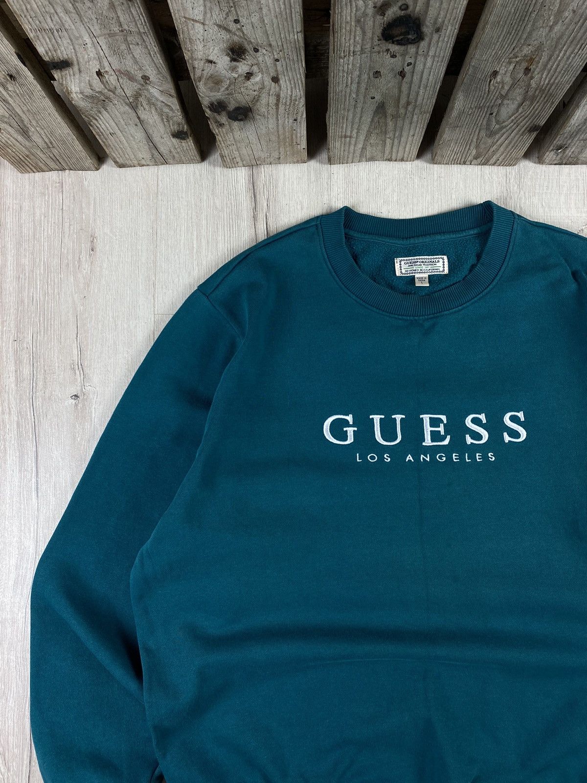 A$AP Rocky × Guess × Vintage Vintage Guess Big Logo Sweatshirt Style ASAP ROCKY Size US L / EU 52-54 / 3 - 3 Thumbnail
