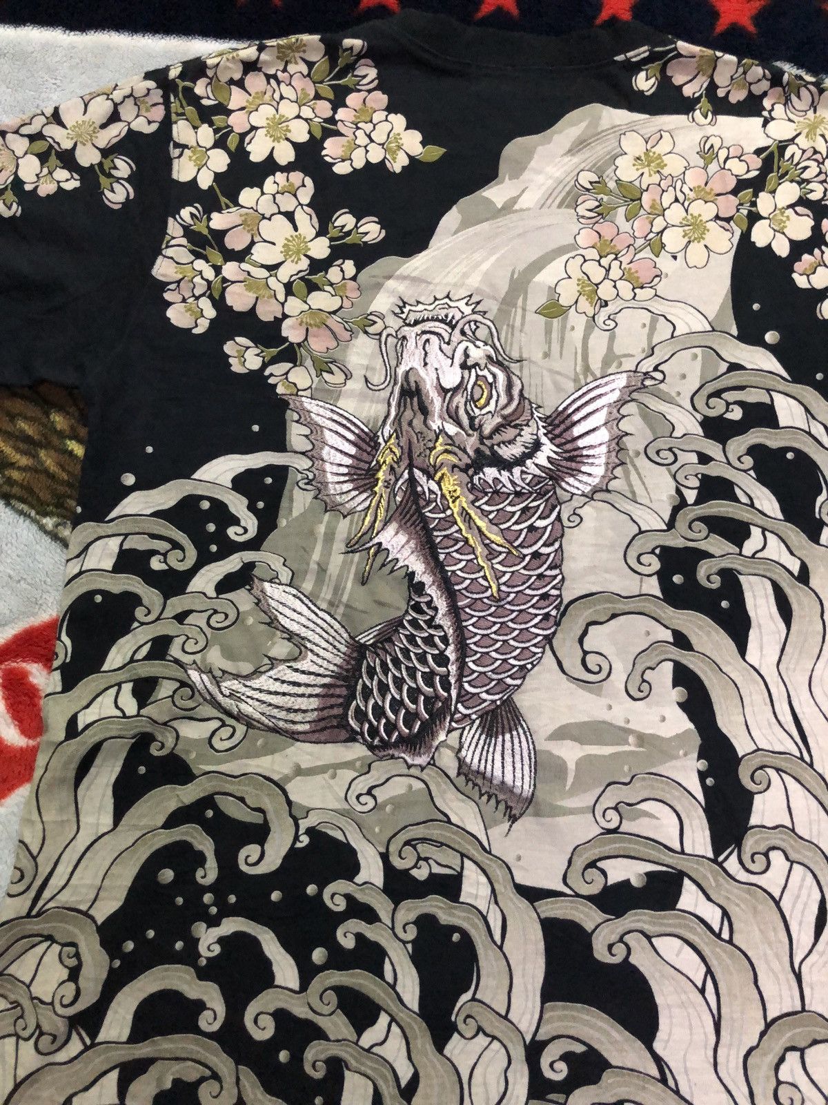 Bullet Noise Vintage Sukajan Embroidered Fishkoi Shirt Tee Rare Size US L / EU 52-54 / 3 - 14 Thumbnail