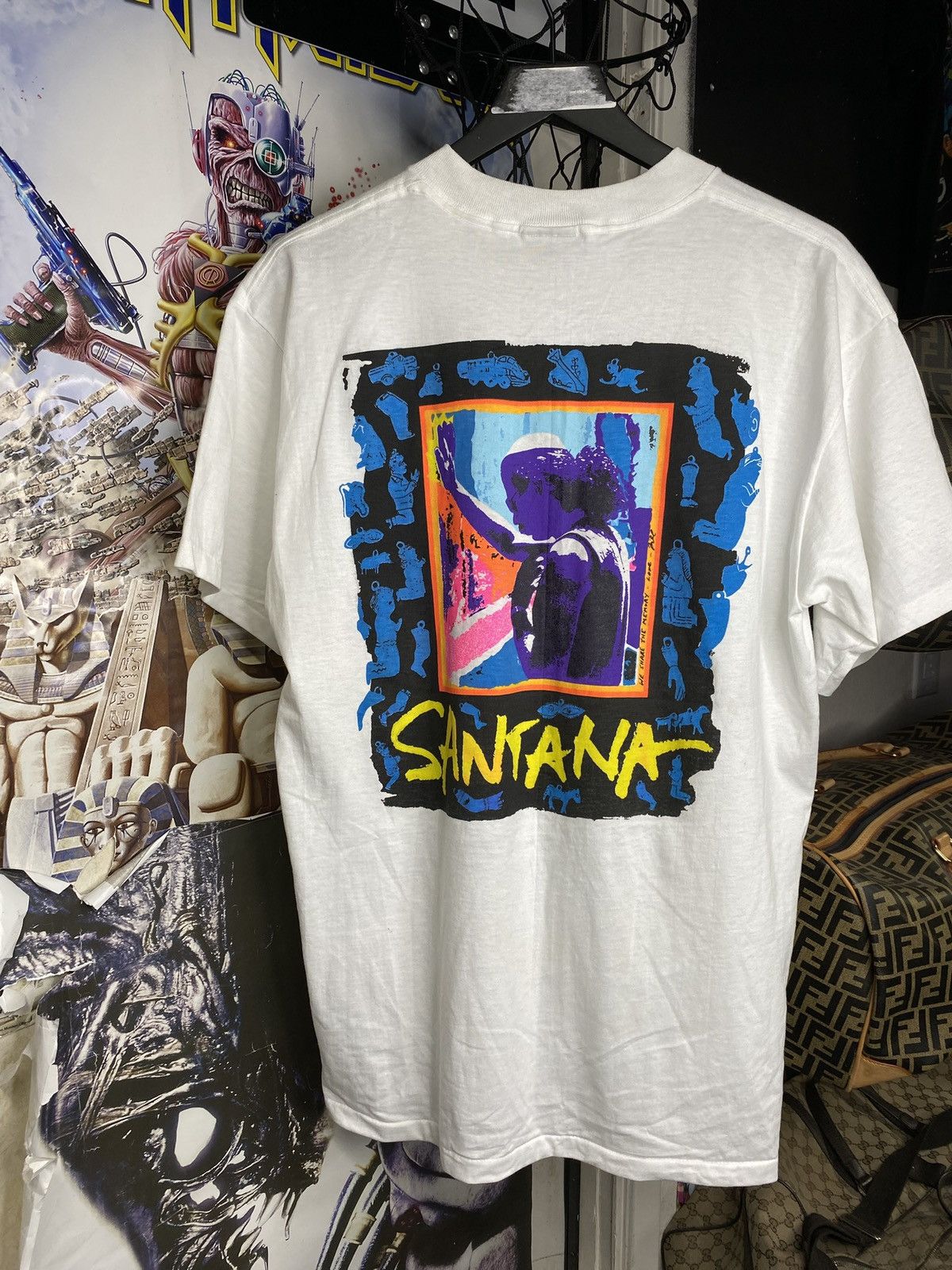 Vintage Vintage 90’s Santana Band T-Shirt Adult Size XLarge Size US L / EU 52-54 / 3 - 6 Thumbnail