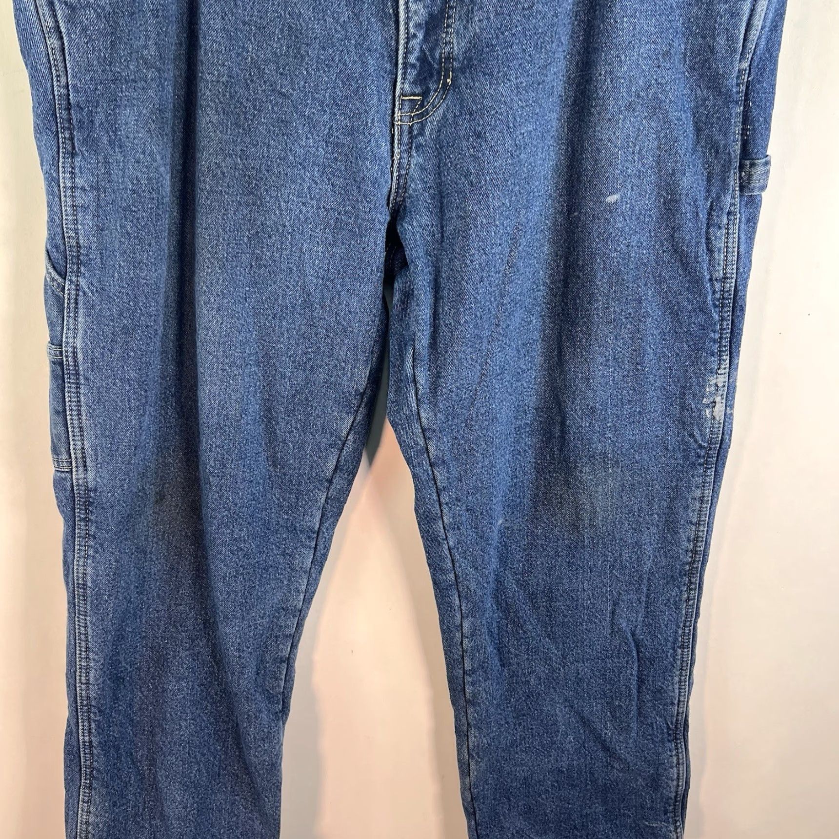Vintage Smiths Workwear Pants Men Size 40 X30 Denim Lined Carpenter Blue Mens Size US 40 / EU 56 - 3 Thumbnail