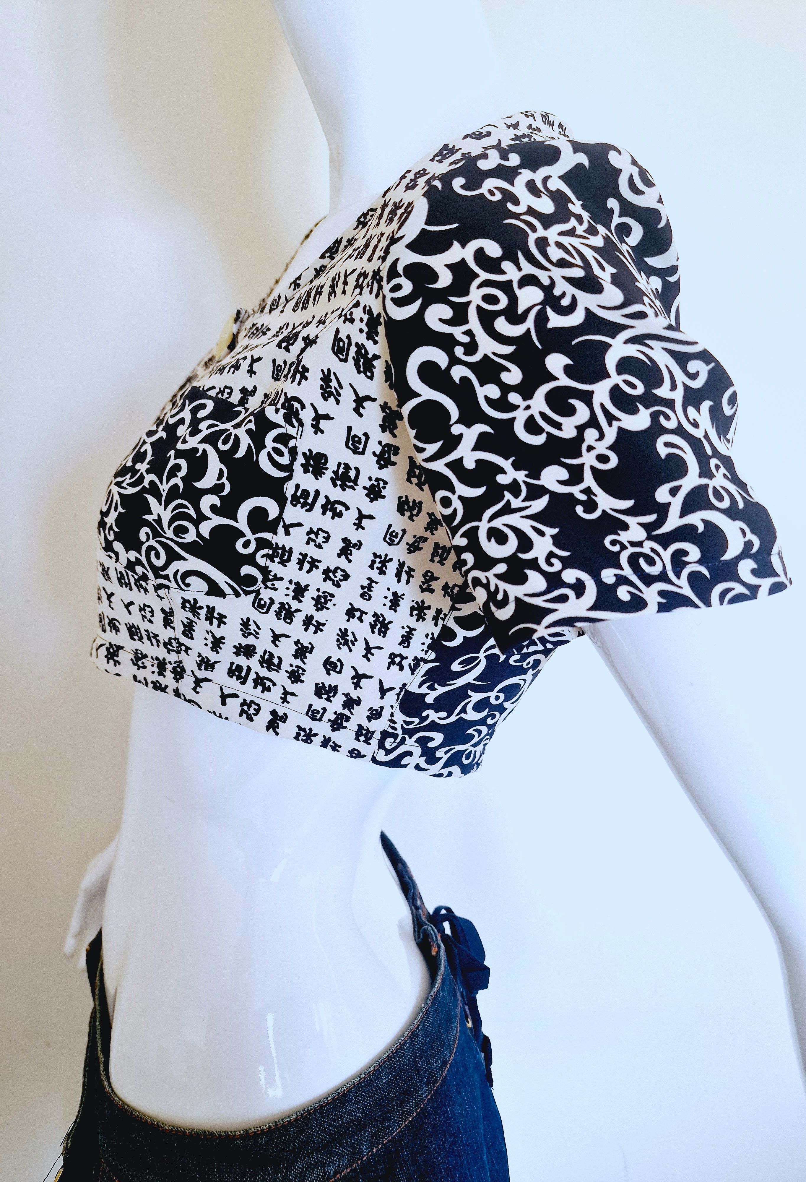 Jean Paul Gaultier Jean Paul GAULTIER S/S 1994 Japanese Tattoo Men Crop Top Size M / US 6-8 / IT 42-44 - 7 Thumbnail