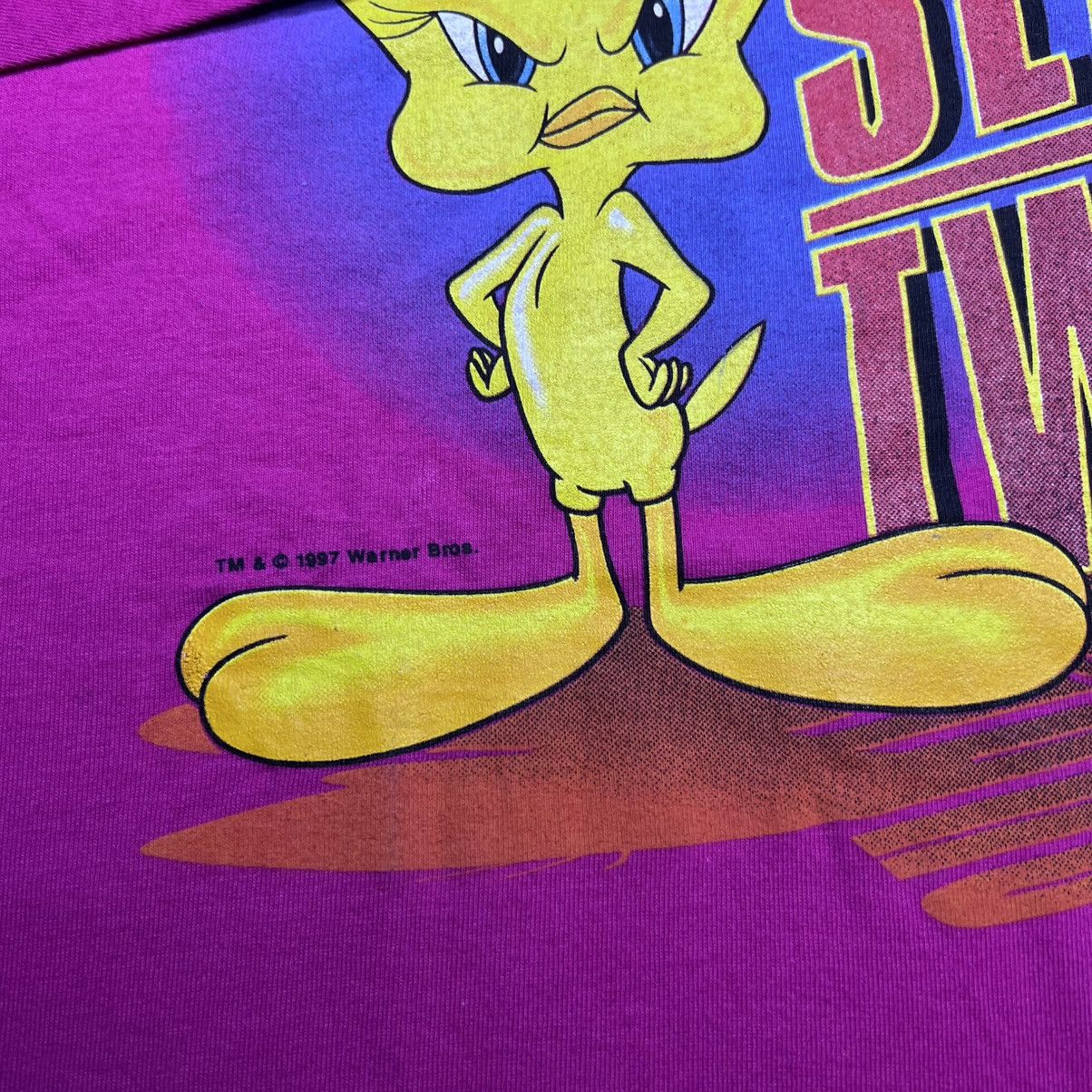 Warner Bros Vtg 1997 Looney Tunes Tweety Serious Twouble Colorado Tee Size US XL / EU 56 / 4 - 10 Thumbnail