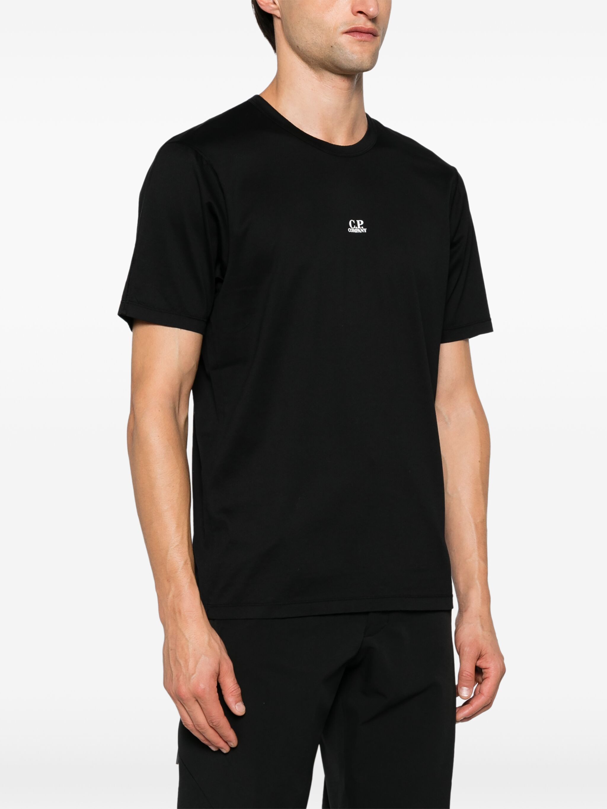 C.P. Company o1y1224 Logo Crewneck T-Shirt in Black Size US S / EU 44-46 / 1 - 3 Thumbnail