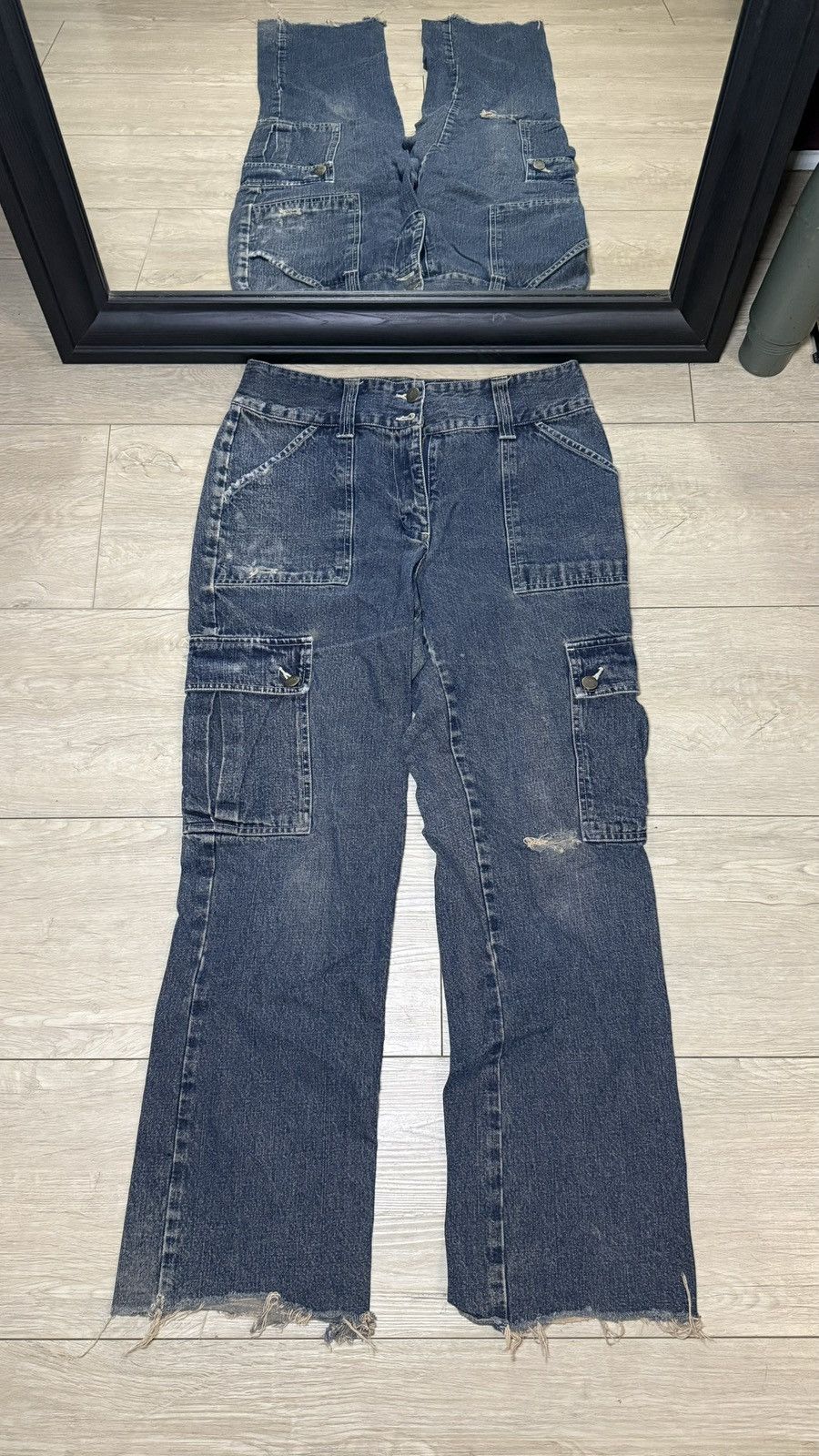 Tripp NYC Y2K 2000s Falls Creek Cargo Baggy Straight Legged Denim Jean Size 30" / US 8 / IT 44 - 1 Thumbnail