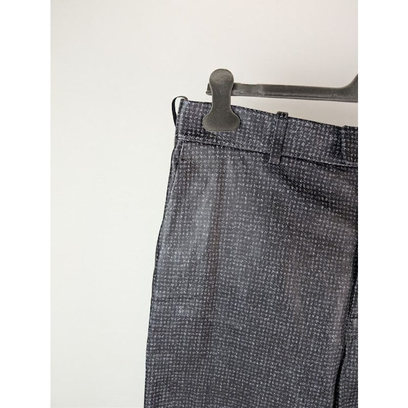Bottega Veneta o1rshd1 Paddington Printed Leather Trousers Pant Black/ Grey Size US 34 / EU 50 - 6 Thumbnail