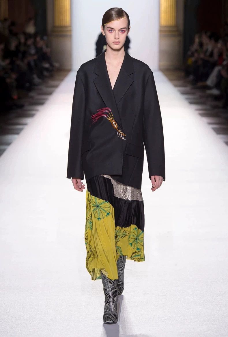 Dries Van Noten dries van noten size:36 A fine silk pleated long dress Size 42" / US 20 - 1 Thumbnail