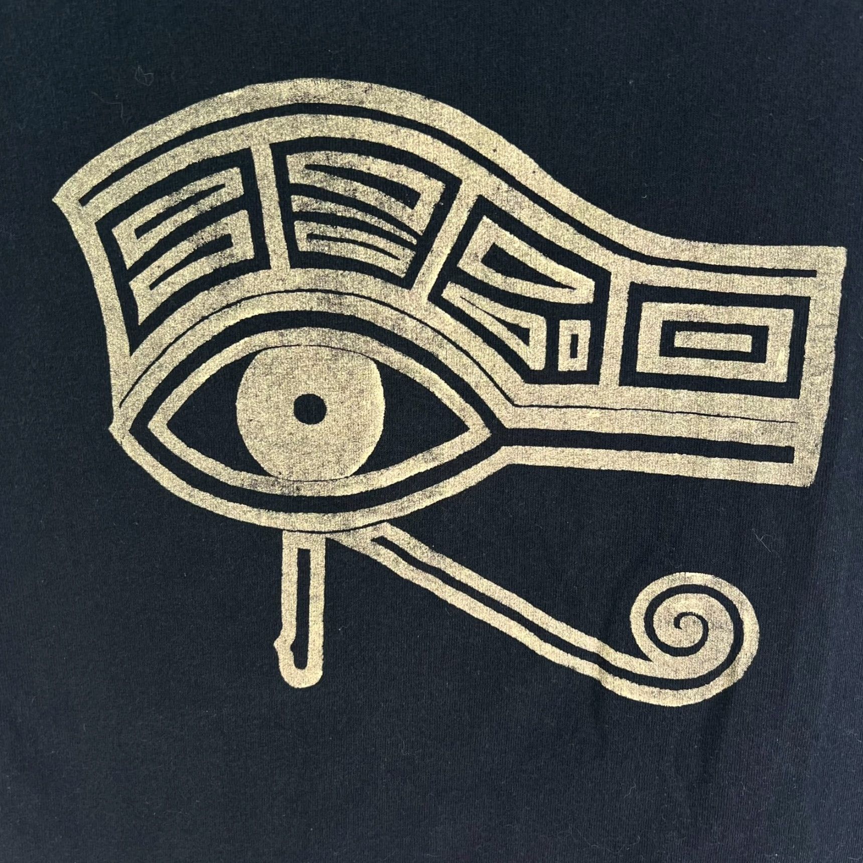 Fruit Of The Loom Vintage Fruit of the Loom T-Shirt Men XL Black Eye of Horus Ancient Egyptian Symbol Health Protection Short Sleeve Cotton Size US XL / EU 56 / 4 - 2 Thumbnail