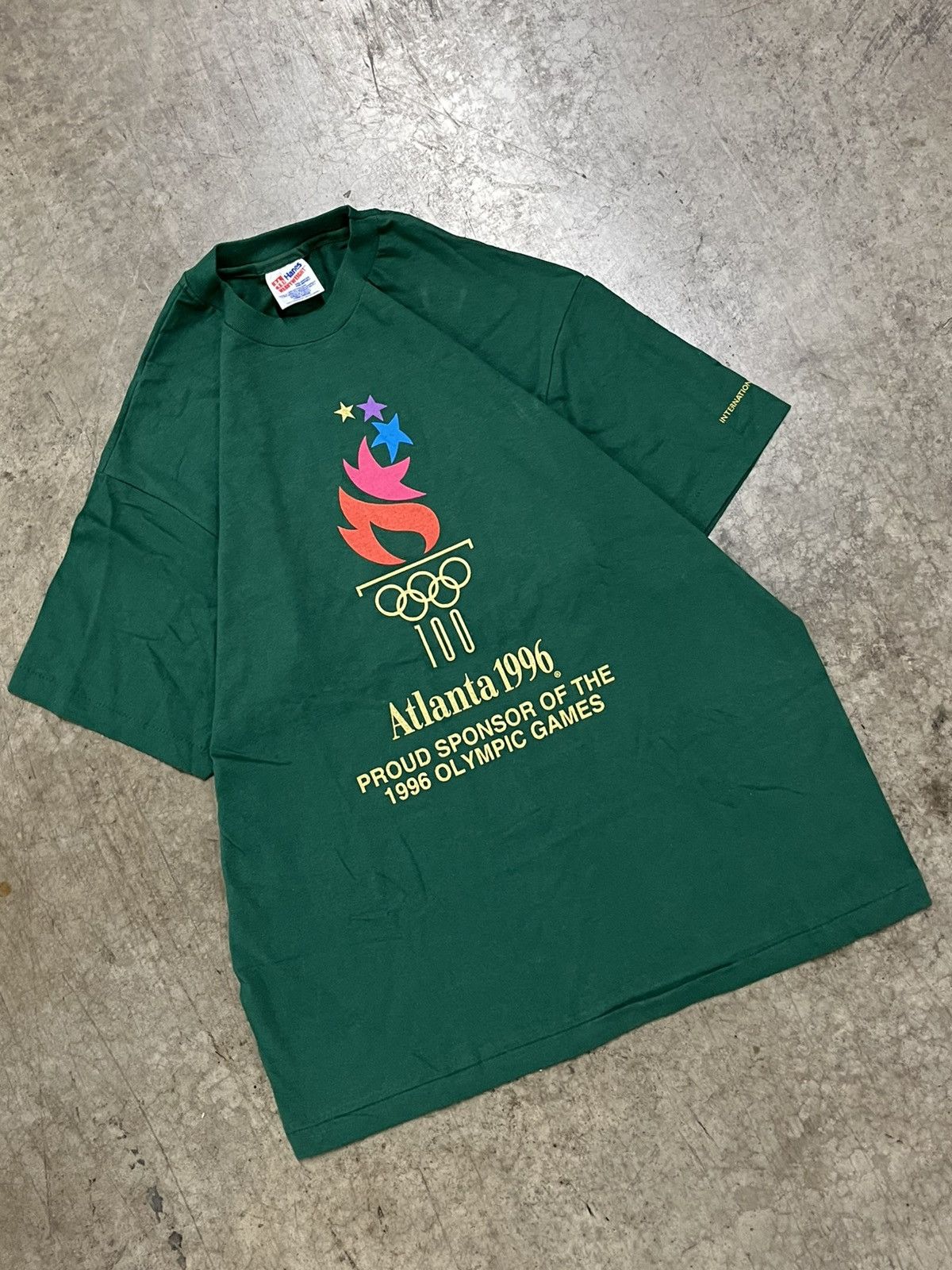 Vintage Vintage Atlanta Olympics 90s sports tee shirt forest green Size US L / EU 52-54 / 3 - 3 Thumbnail