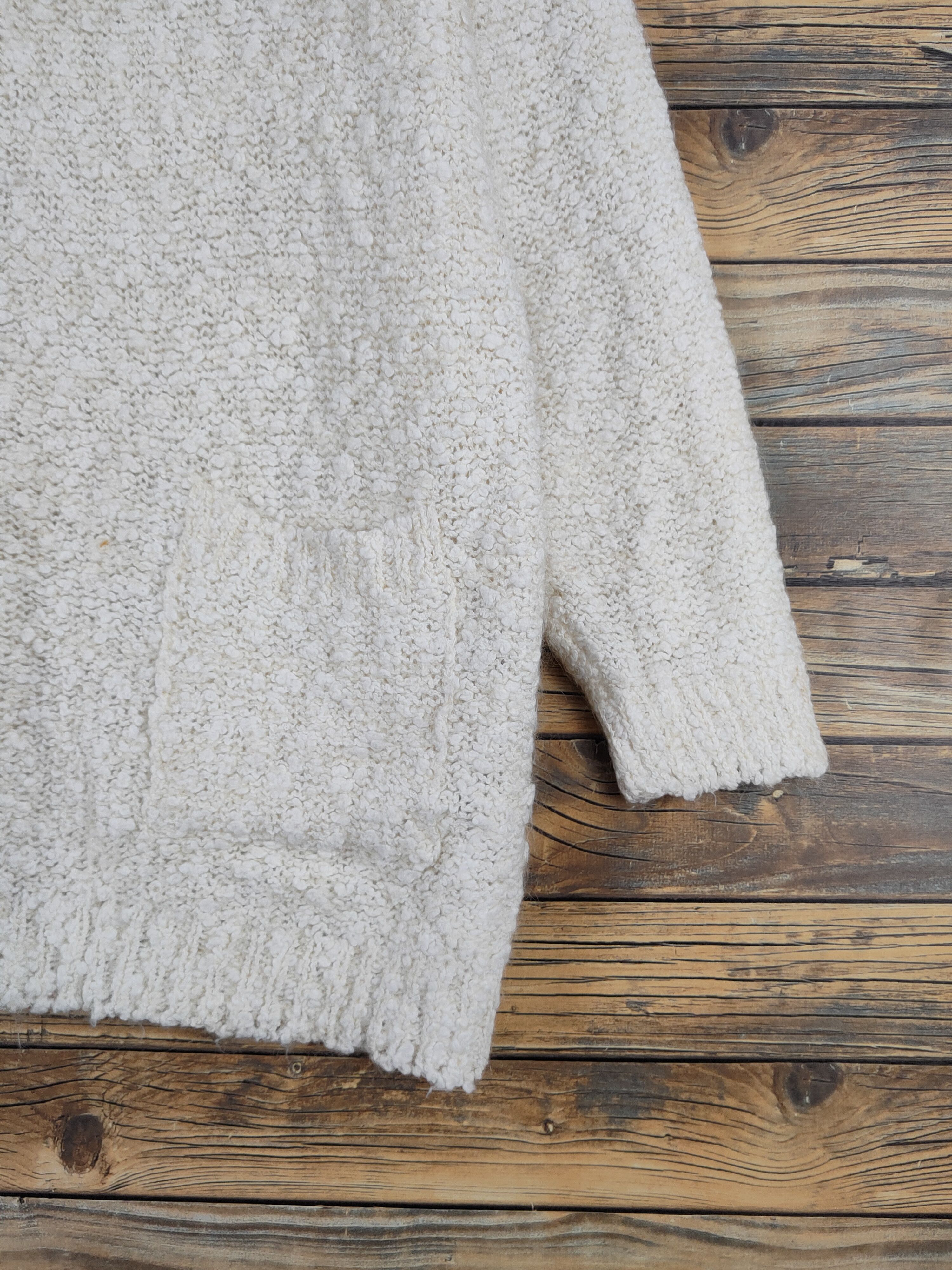 Aran Isles Knitwear × Japanese Brand × Vintage Bashecinq Ivory Knitwear Sweatshirts #W1346 Size L / US 10 / IT 46 - 6 Thumbnail