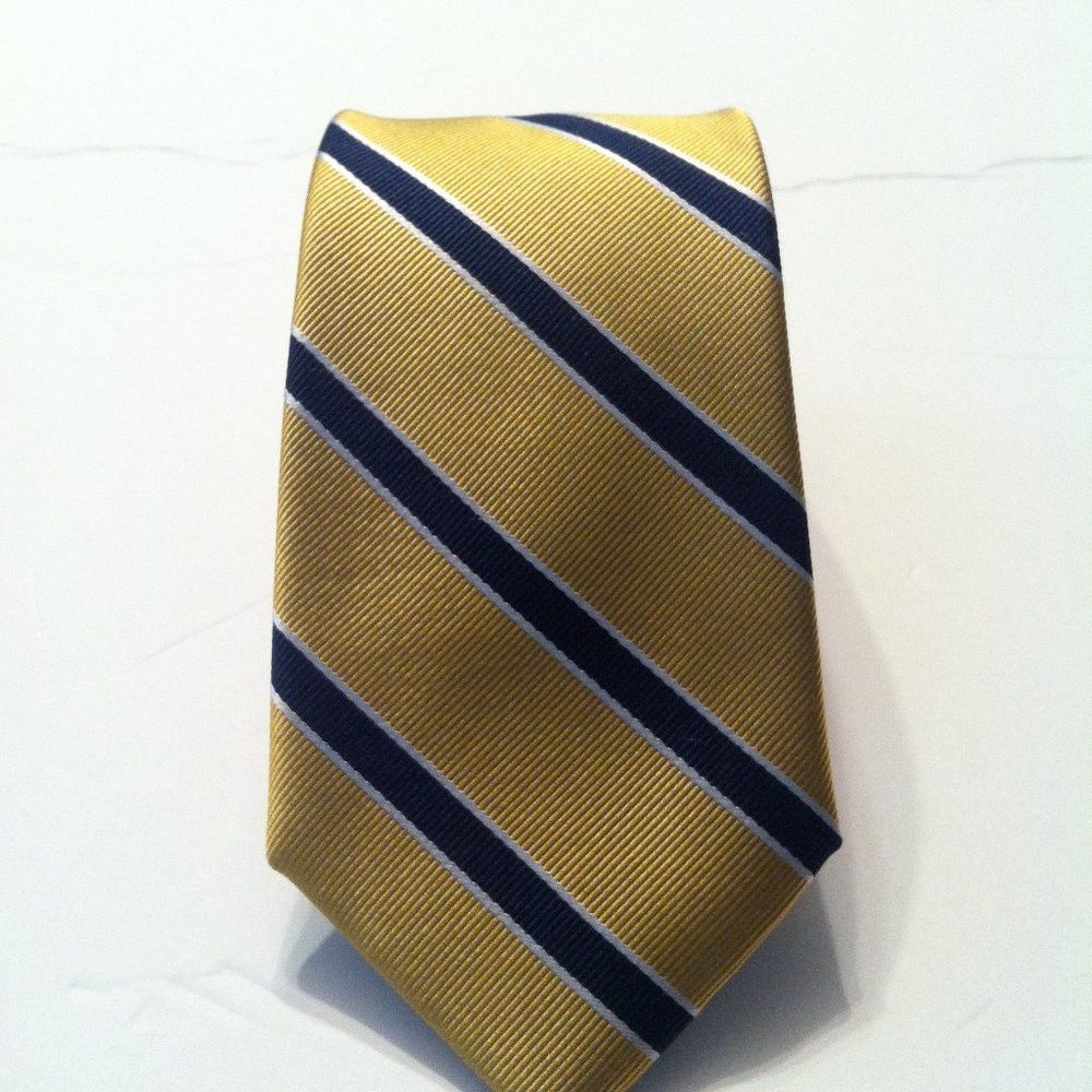 Tommy Hilfiger TOMMY HILFIGER MENS NEW GOLD 100%SILK NECK TIE WIDTH: 3" Size ONE SIZE - 1 Thumbnail