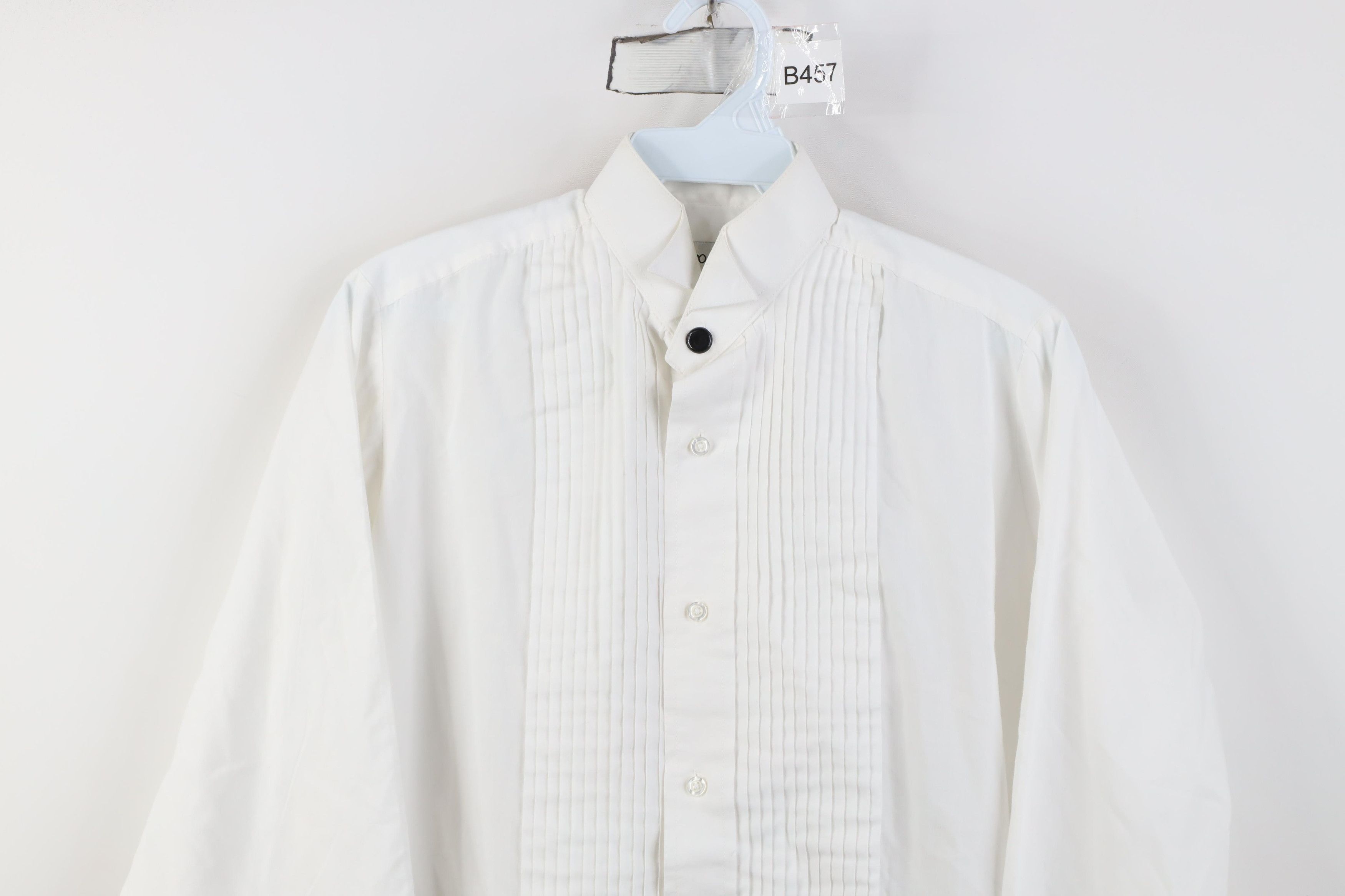 Vintage Vintage 90s Formal Prom Tuxedo Wedding Button Shirt White Size US XS / EU 42 / 0 - 2 Thumbnail