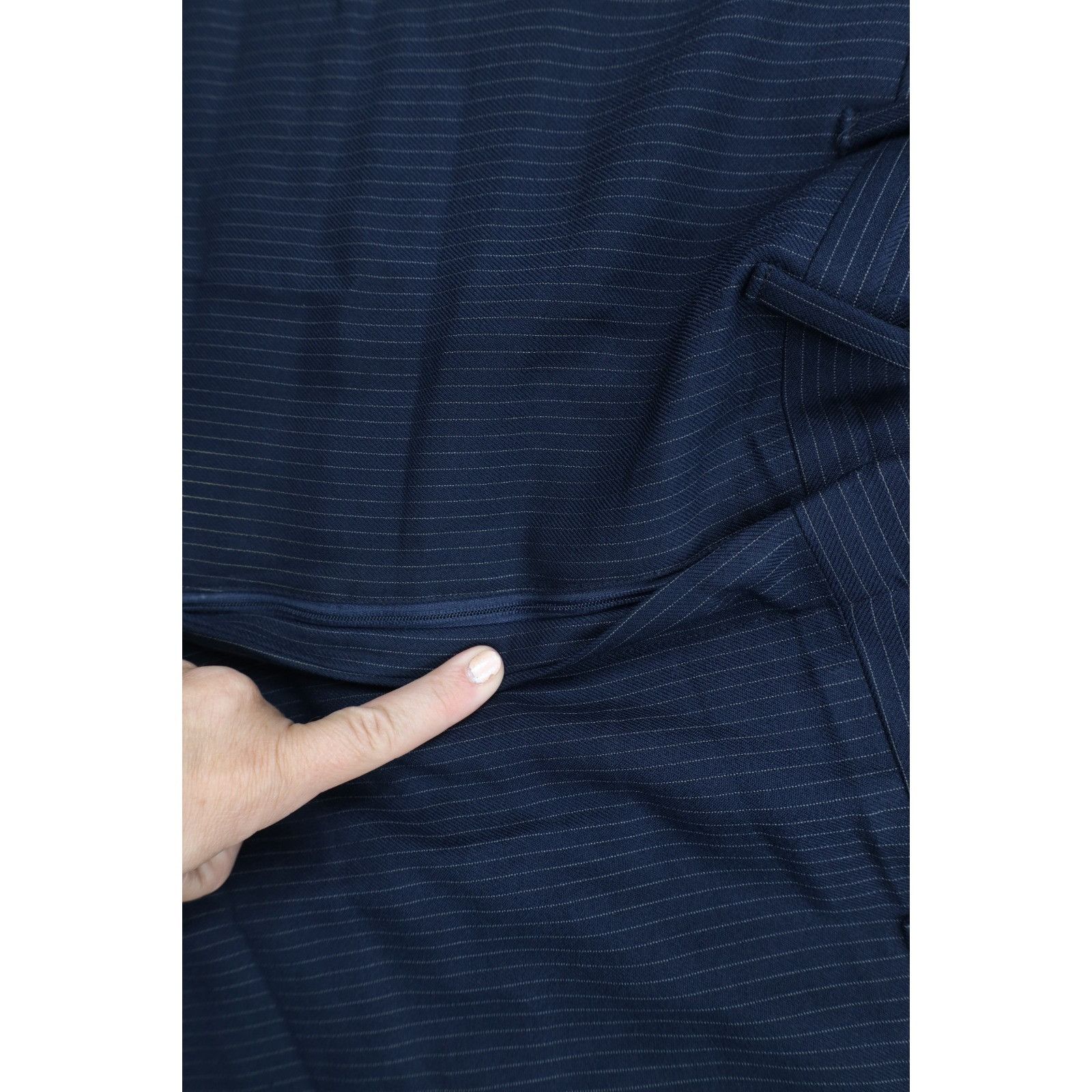 Vintage Vintage 70s Distressed Pinstriped 3 Piece Wedding Suit Size 48L - 17 Thumbnail