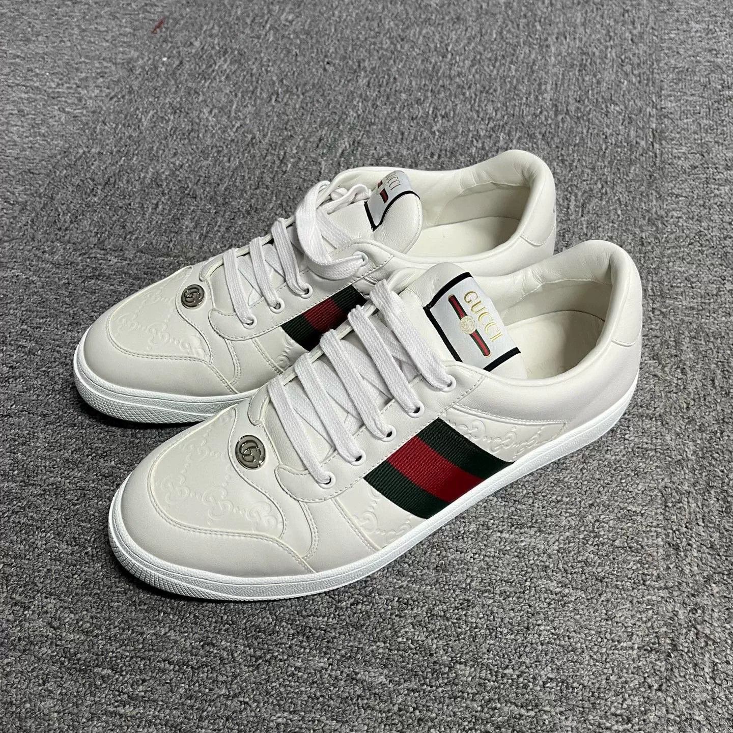 Gucci Gucci Leather Lowtop Sneakers 12.5 Men Size US 12.5 / EU 45-46 - 1 Thumbnail