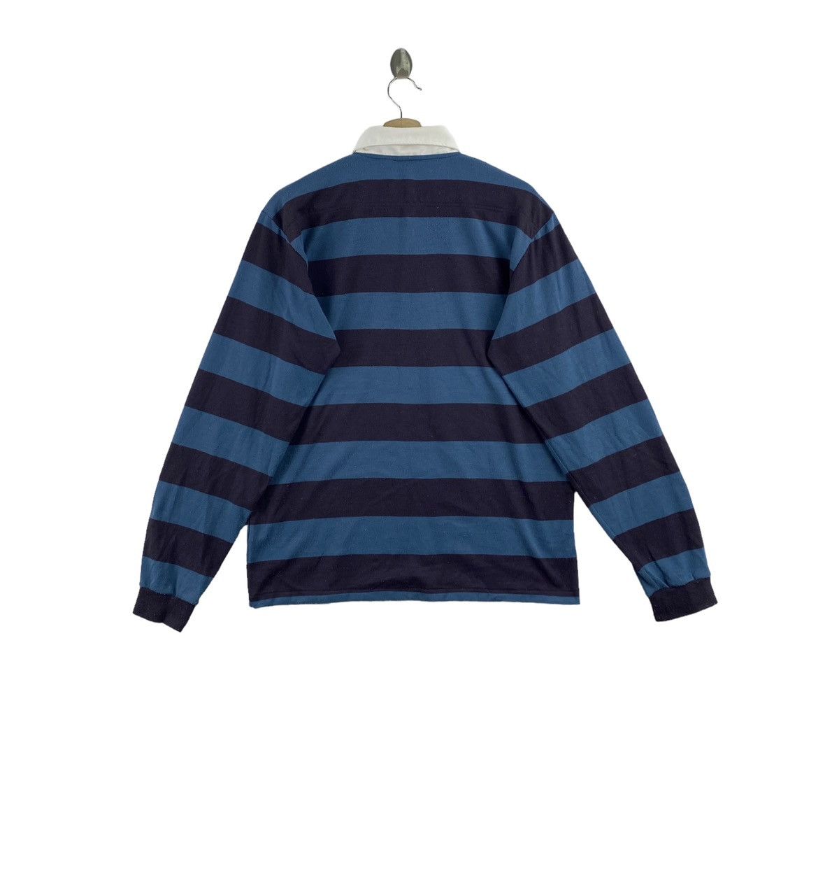 Montbell Vintage 90s MONTBELL Outdoor Blue Stripes Collar Long Sleeve Size US L / EU 52-54 / 3 - 2 Thumbnail