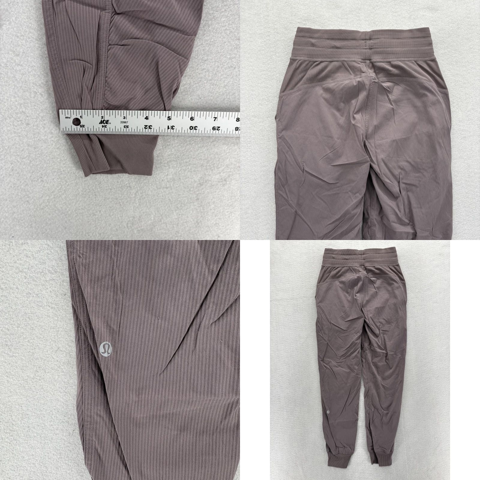 Lululemon Lululemon Pants Womens 4 Purple Gray Pinstripe Jogger Sweatpants Athletic Yoga Size 27" / US 4 / IT 40 - 8 Thumbnail