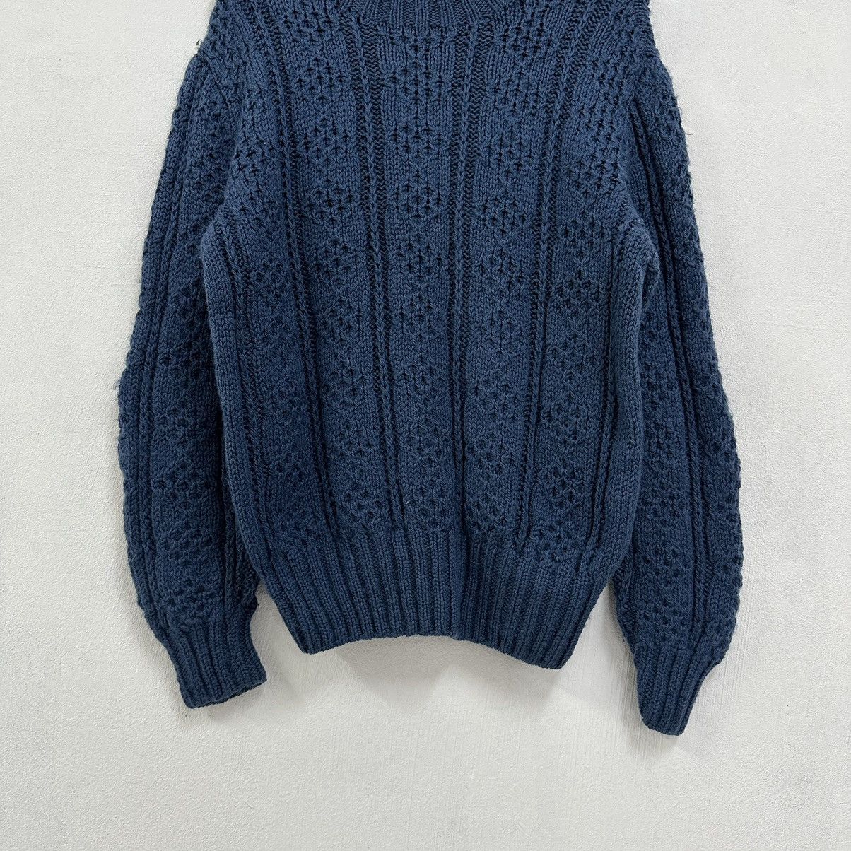 Aran Isles Knitwear × Japanese Brand × Vintage Vintage Japanese Japan Knitwear Diamond Sweater Jumper Size US L / EU 52-54 / 3 - 3 Thumbnail