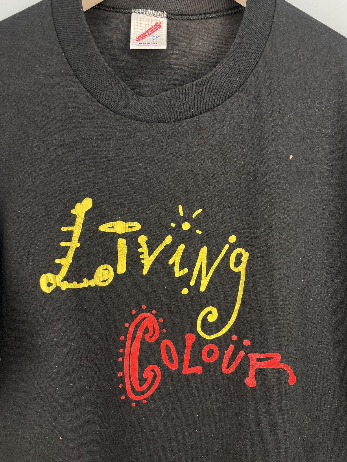 Vintage 80s Living Colour rock band t shirt