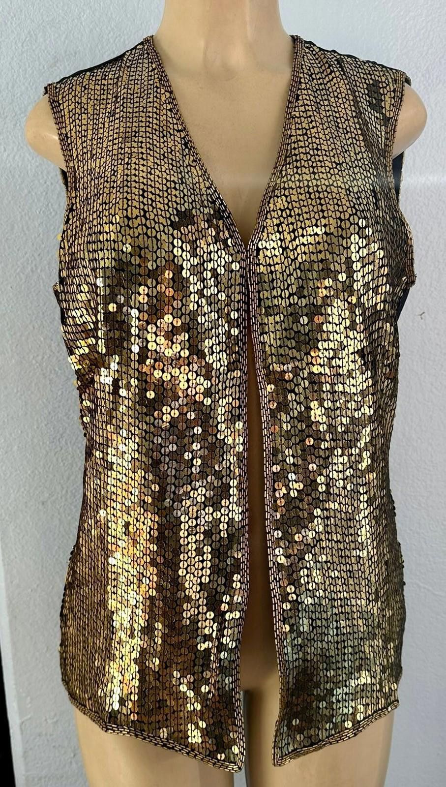 Designer Sequin Vest Gold size 8 only Size M / US 6-8 / IT 42-44 - 1 Thumbnail
