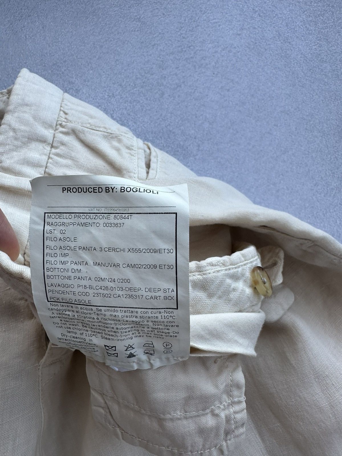 Boglioli Vintage Boglioli Beige Straight Linen Pants Size US 32 / EU 48 - 7 Thumbnail