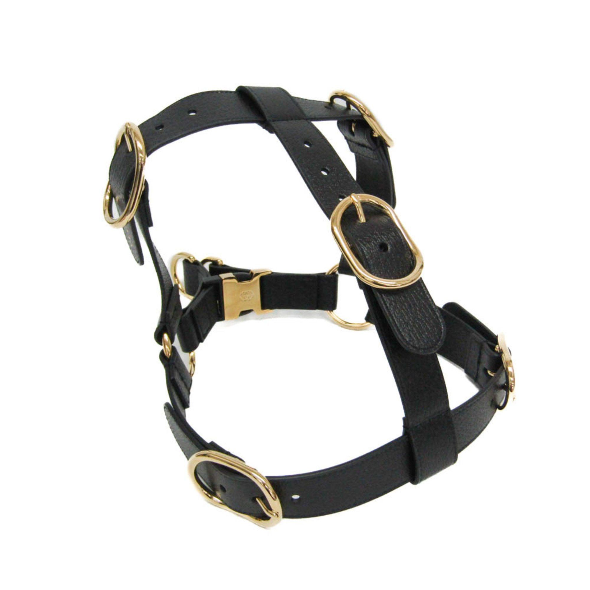 Gucci Gucci Interlocking G Pet Harness Large Size 695253 Dog Harness Leather Black Size ONE SIZE - 1 Thumbnail