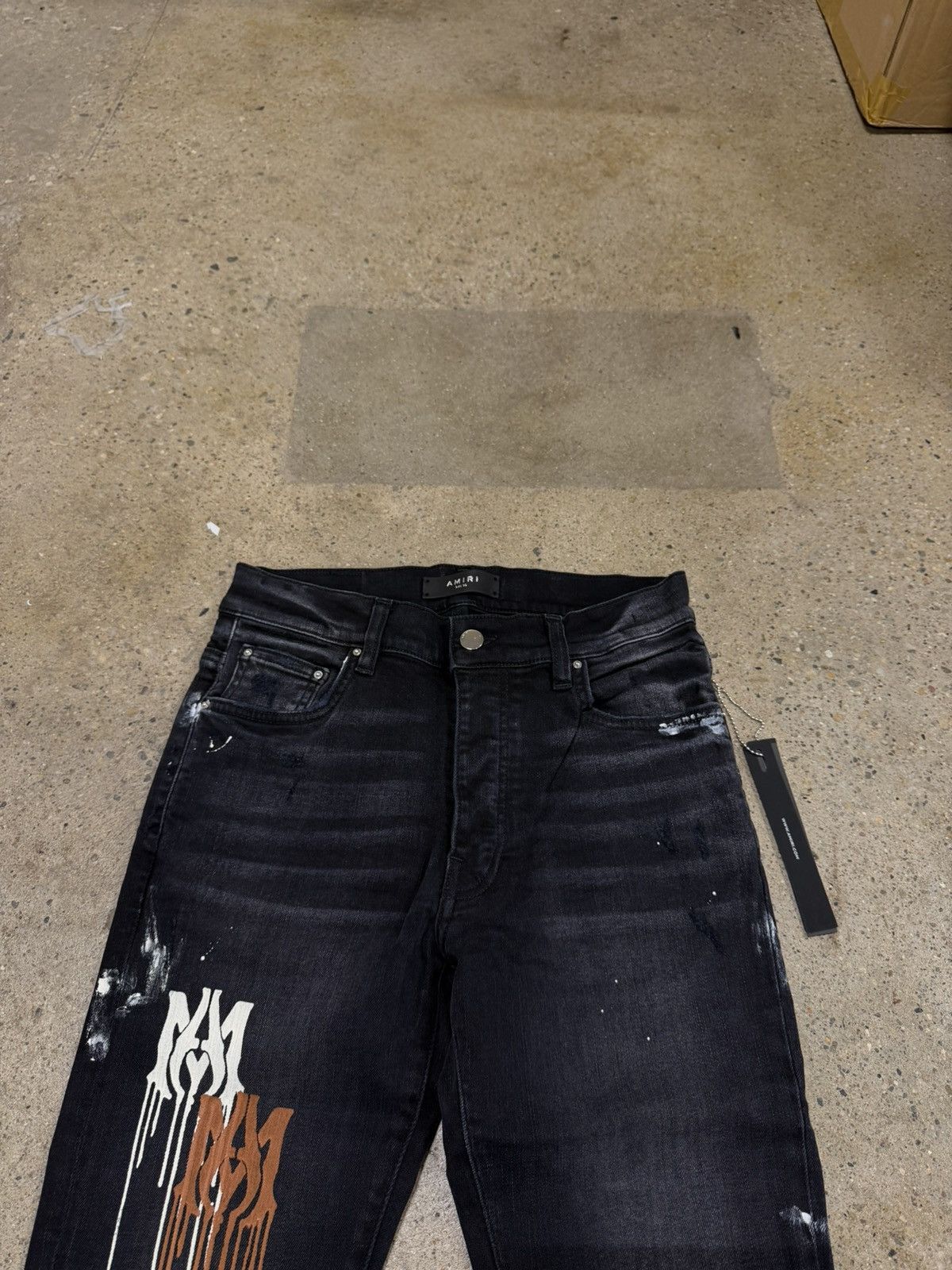 Amiri Amiri MA Dripping Black Jeans NEW 1500$ Size US 36 / EU 52 - 4 Thumbnail