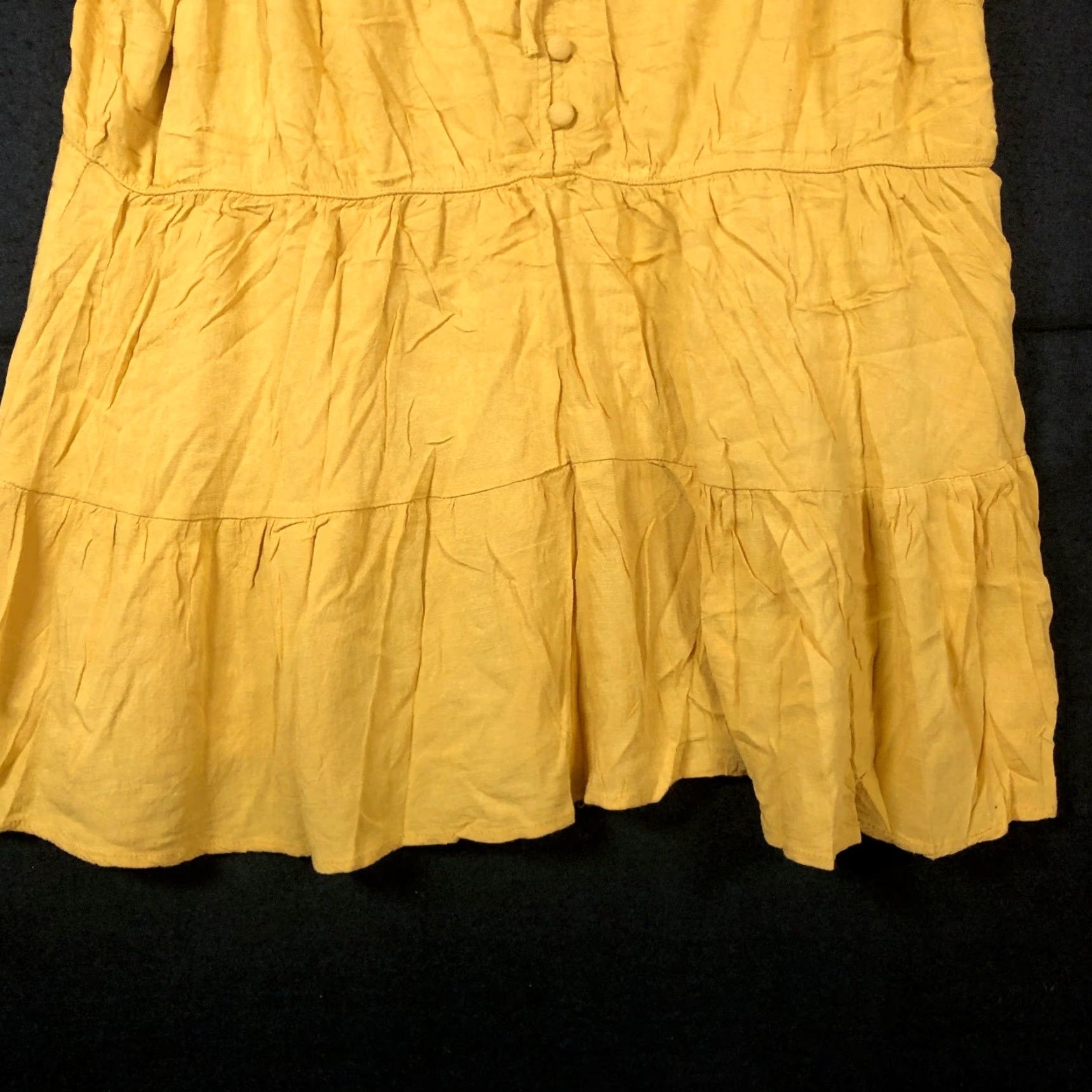 Torrid Torrid Womens Blouse Yellow V Neck Button Down Henley Sleeveless 00 Size XXS / US 00 / IT 34 - 3 Thumbnail