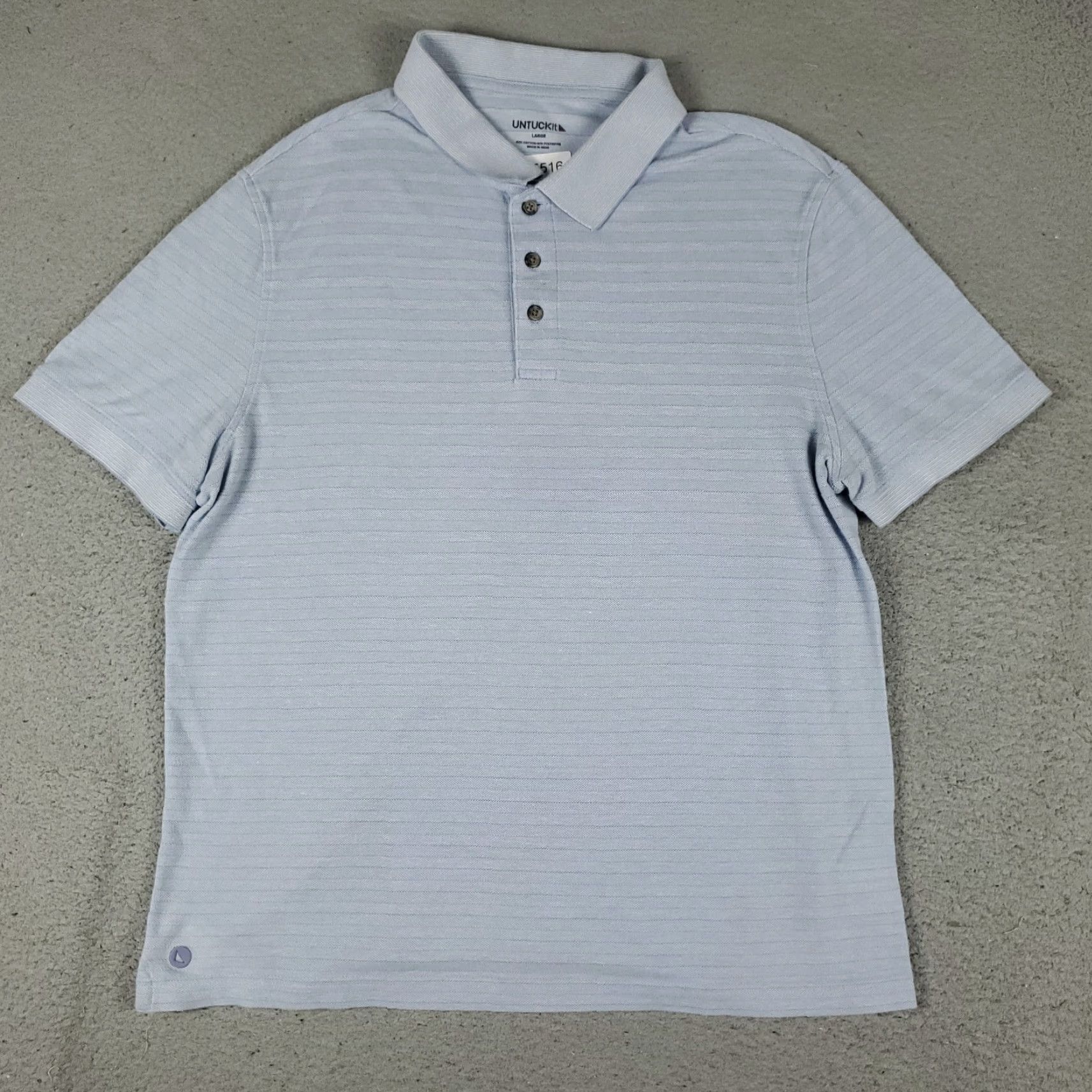 UNTUCKit UNTUCKit Polo Shirt Mens Size Large Blue Striped Golf Casual Short Sleeve Shirt Size US L / EU 52-54 / 3 - 2 Thumbnail