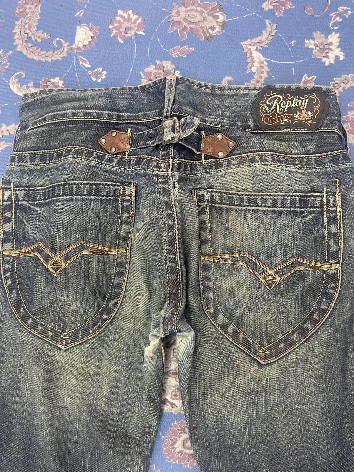 Japanese Brand × Replay × Vintage ❌SUMMER SALE❌ REPLAY DISTRESSED JEANS FLARE DENIM Size US 30 / EU 46 - 6 Thumbnail